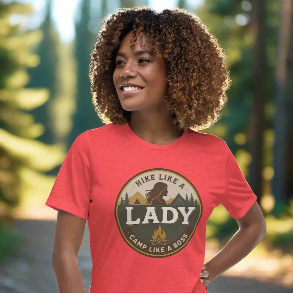 Camp Like a Boss Tee – Hike Like a Lady Graphic Shirt - RaZits