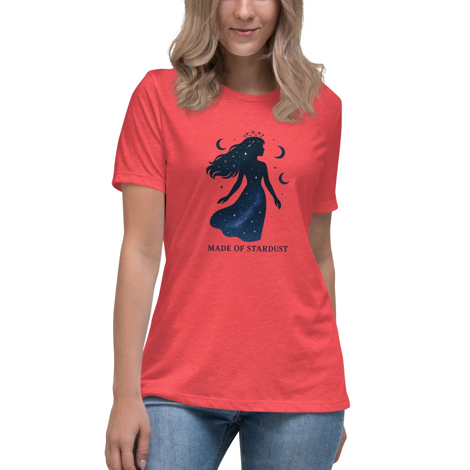 Made of Stardust T-Shirt – Cosmic Goddess Silhouette - RaZits