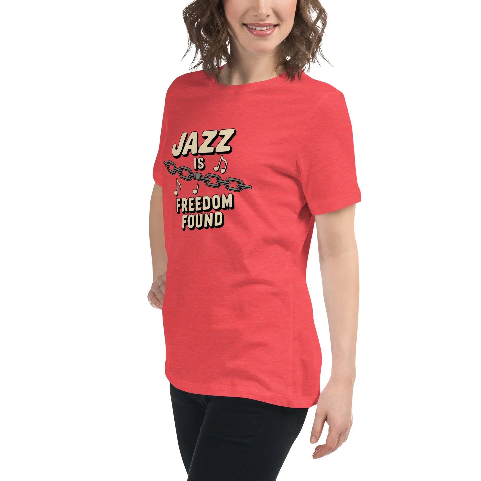 Jazz Is Freedom Found – Relaxed Fit Cotton Tee - RaZits
