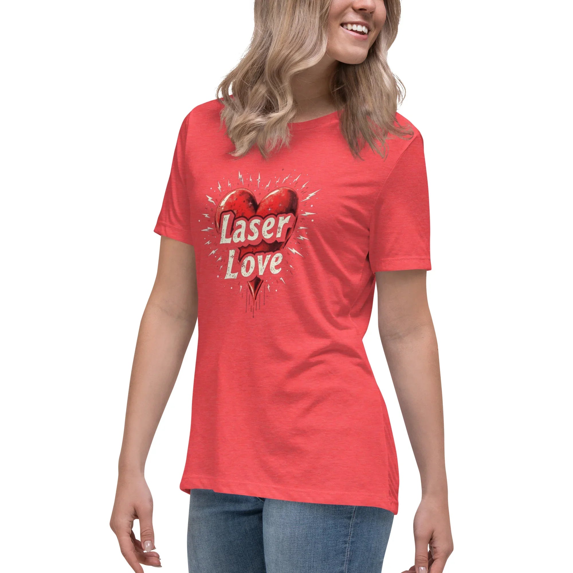 Laser Love Tee – Neon Pink Digital Art Shirt - RaZits