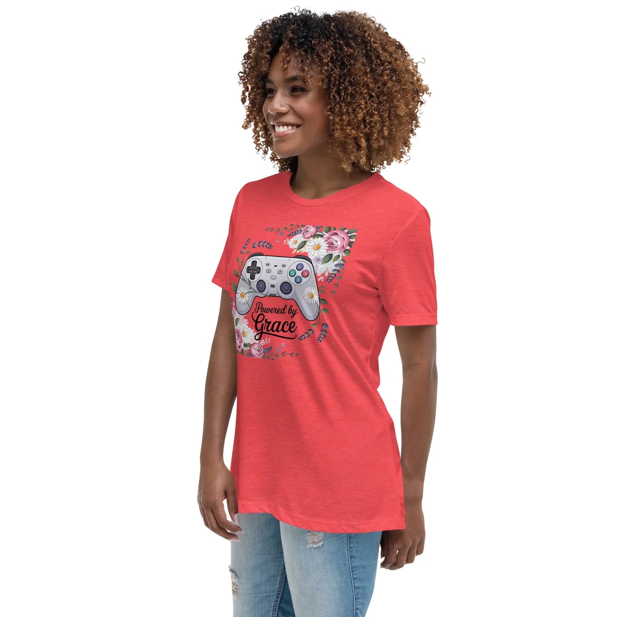 Powered by Grace Shirt – Floral Gamer Girl Tee - RaZits