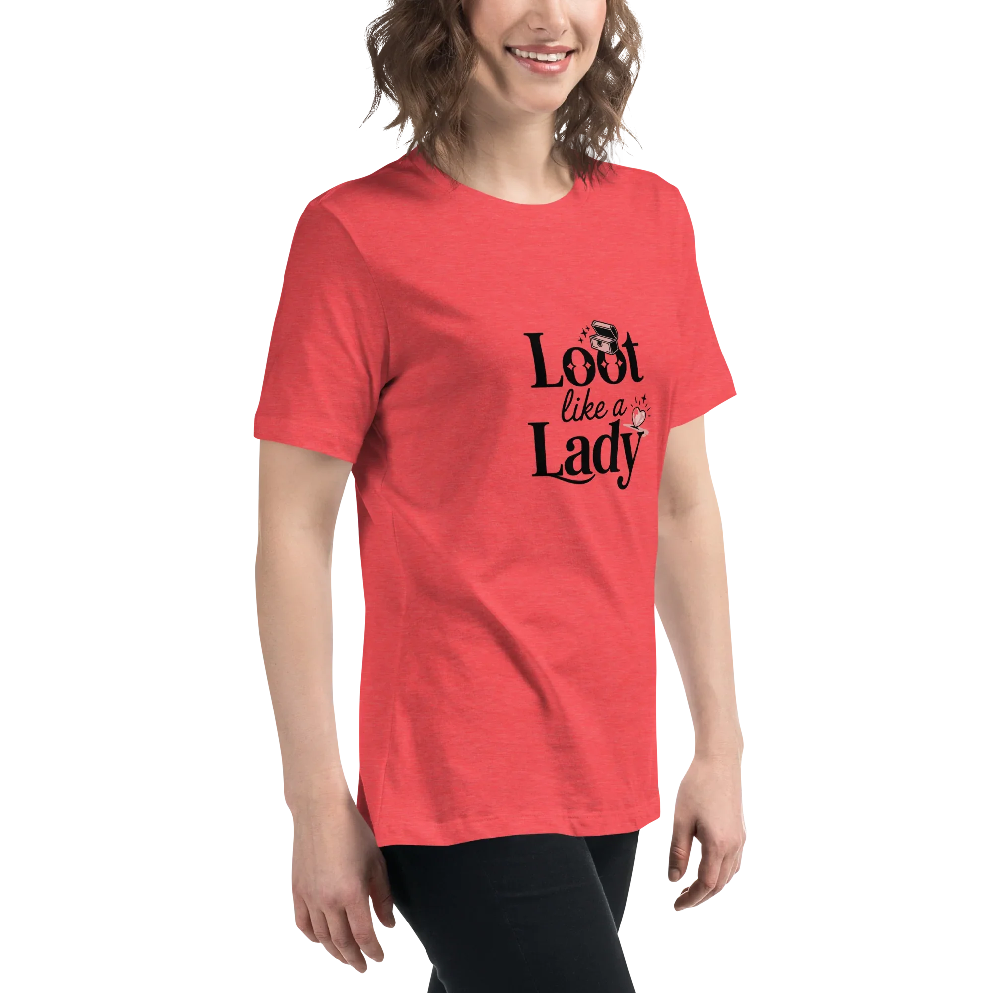 Loot Like a Lady Shirt – Red Gamer Girl Tee - RaZits
