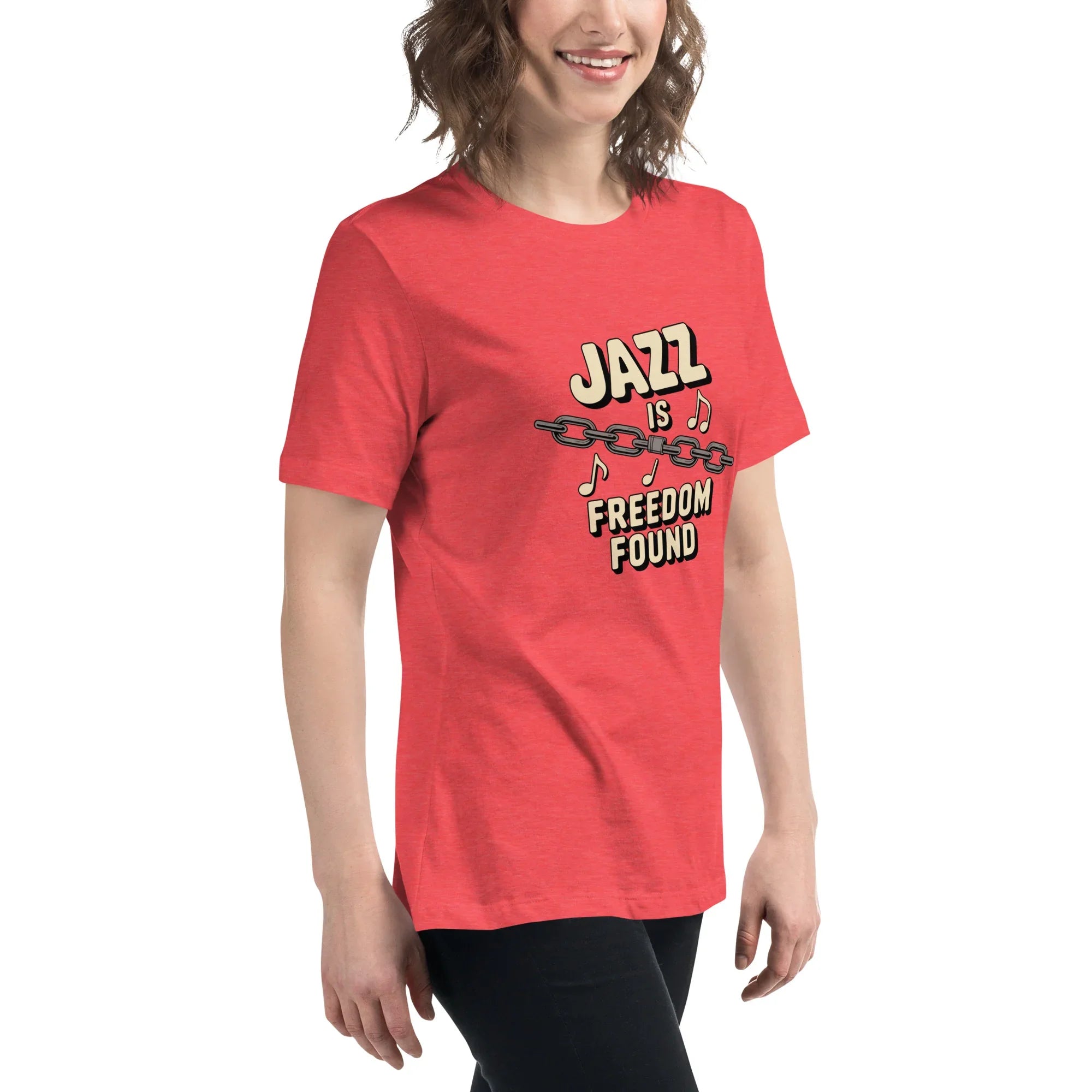 Jazz Is Freedom Found – Relaxed Fit Cotton Tee - RaZits