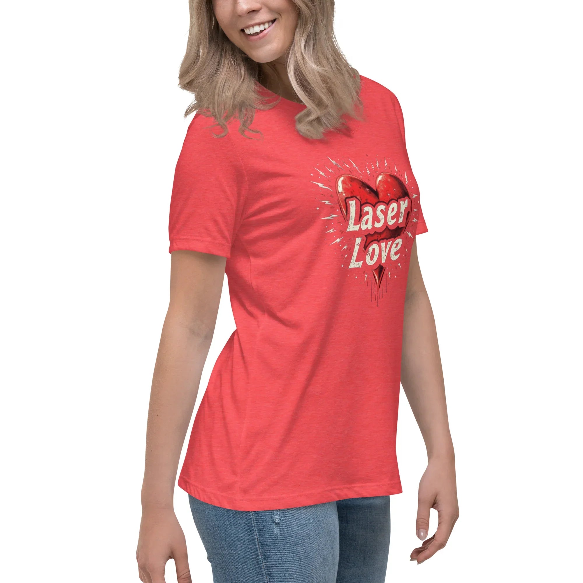 Laser Love Tee – Neon Pink Digital Art Shirt - RaZits