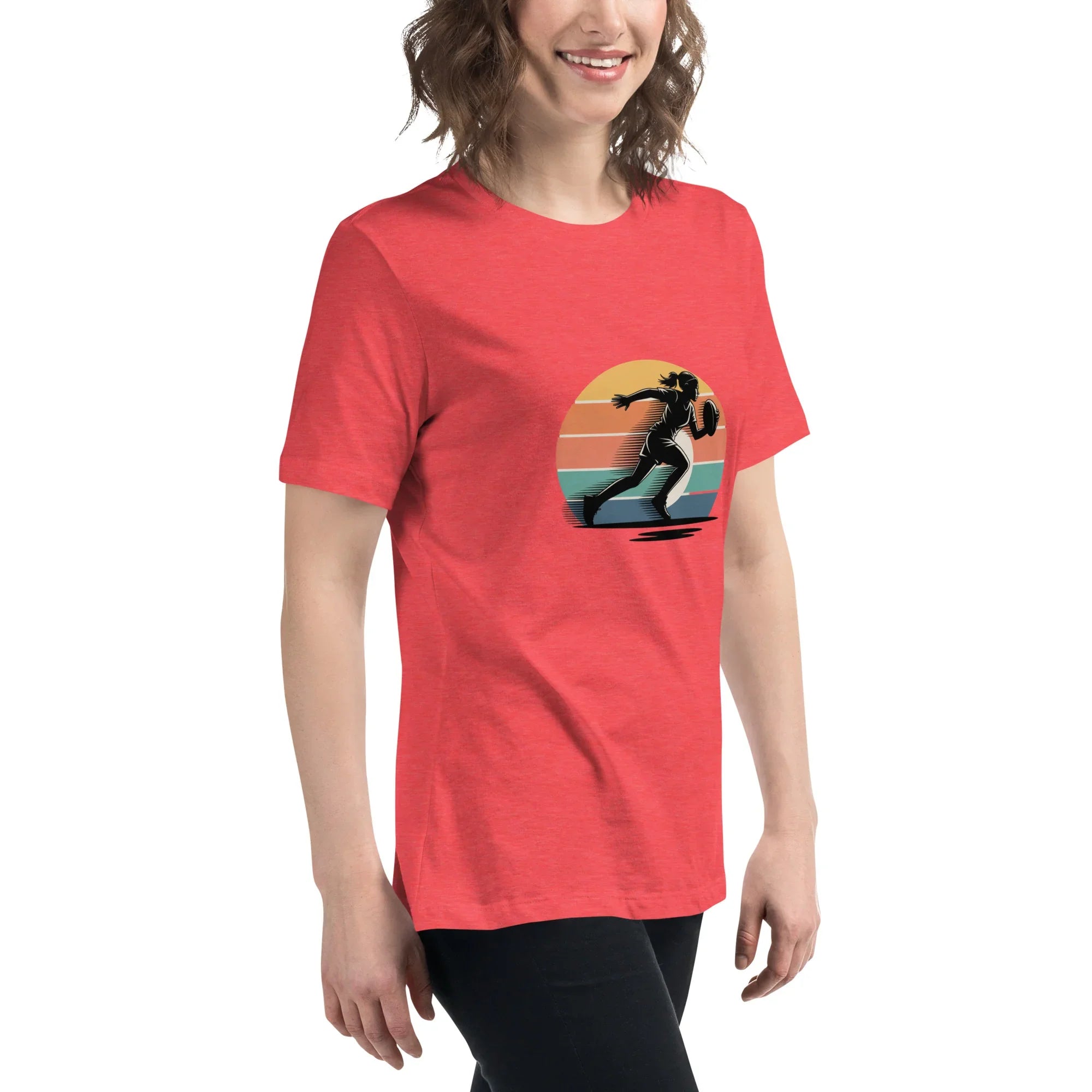 Women's Rugby Runner Tee – Sunset Speed Art - RaZits