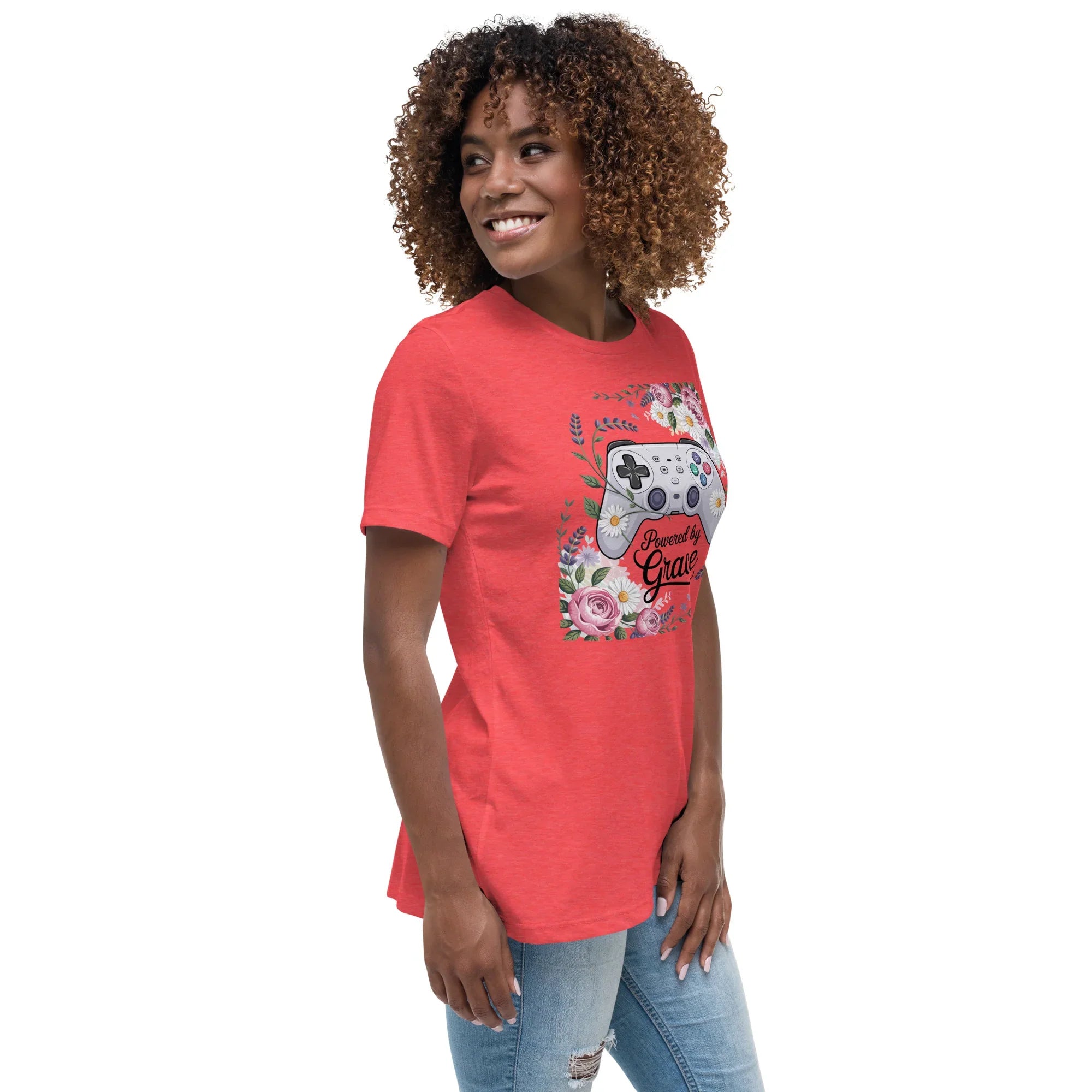 Powered by Grace Shirt – Floral Gamer Girl Tee - RaZits