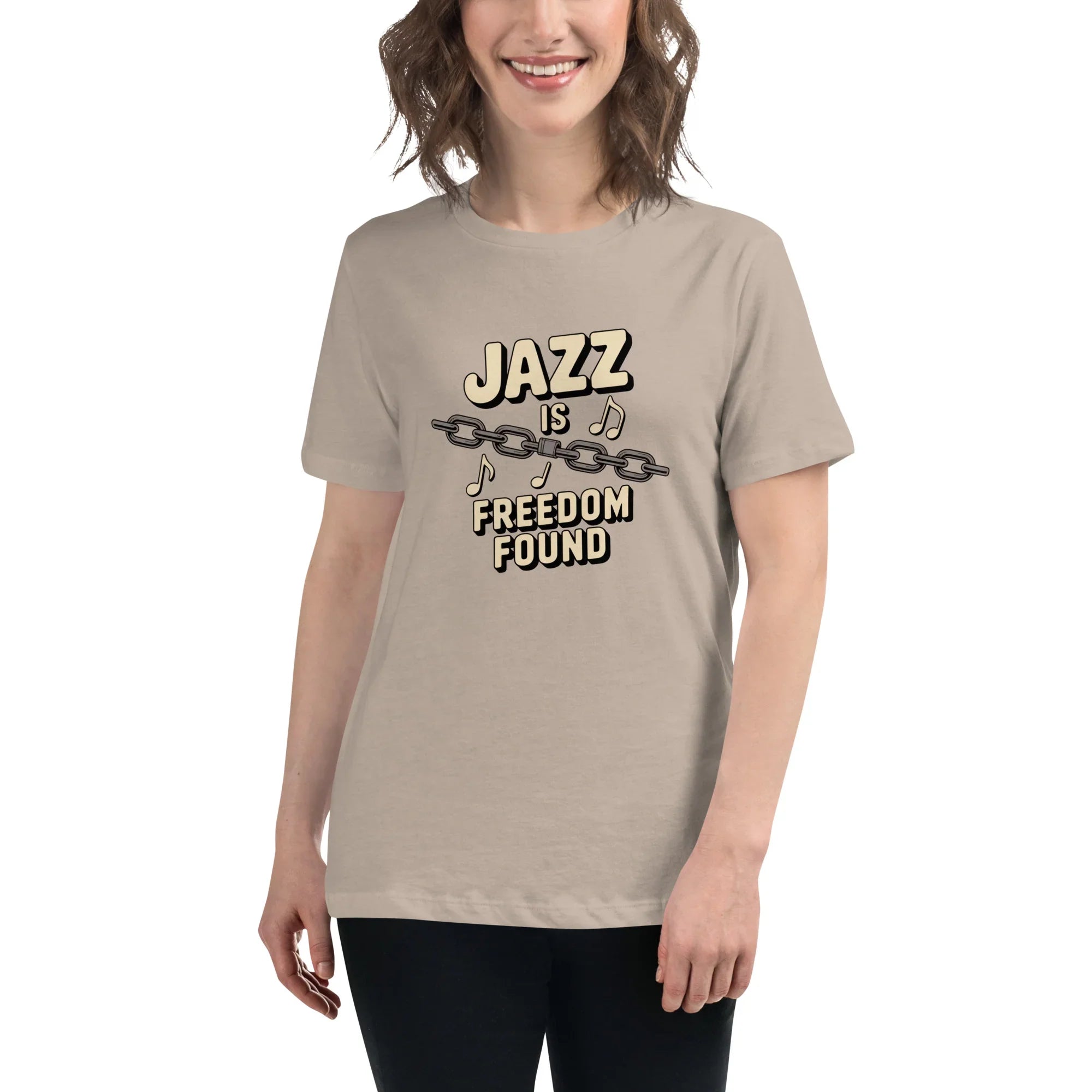 Jazz Is Freedom Found – Relaxed Fit Cotton Tee - RaZits