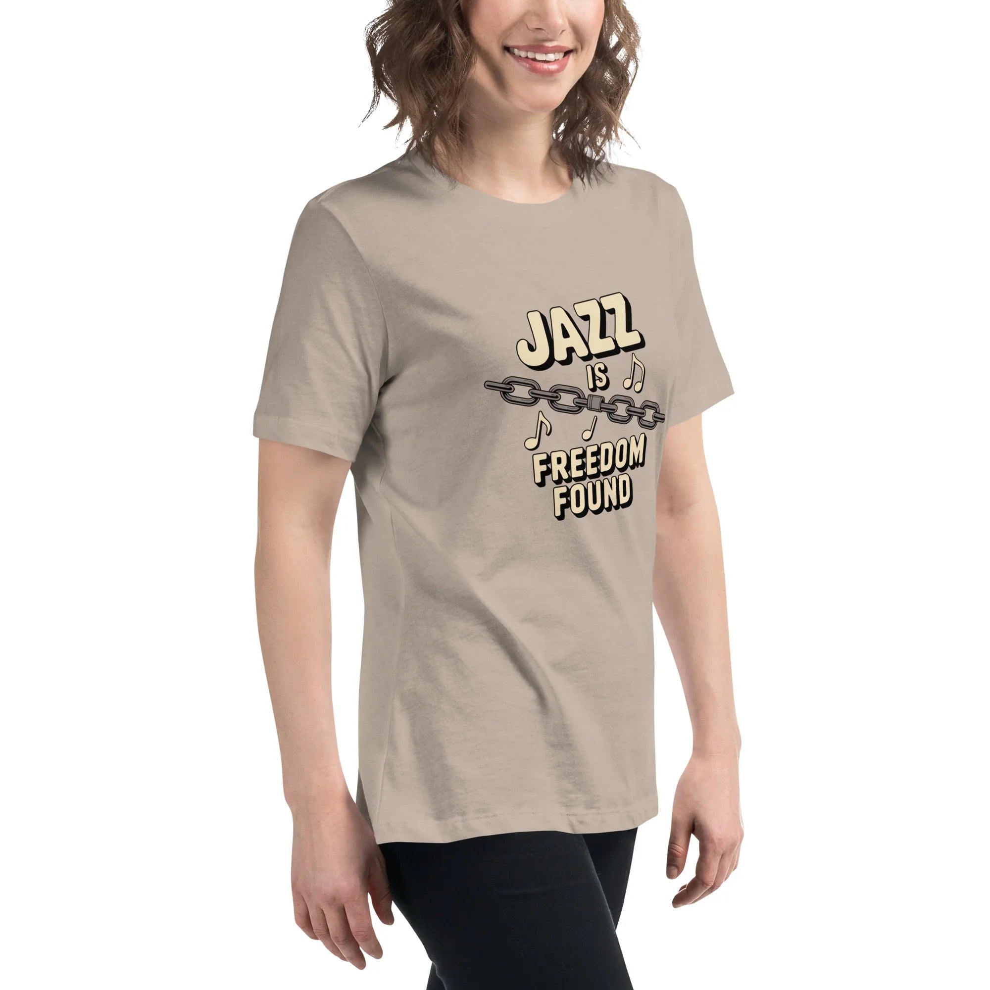 Jazz Is Freedom Found – Relaxed Fit Cotton Tee - RaZits