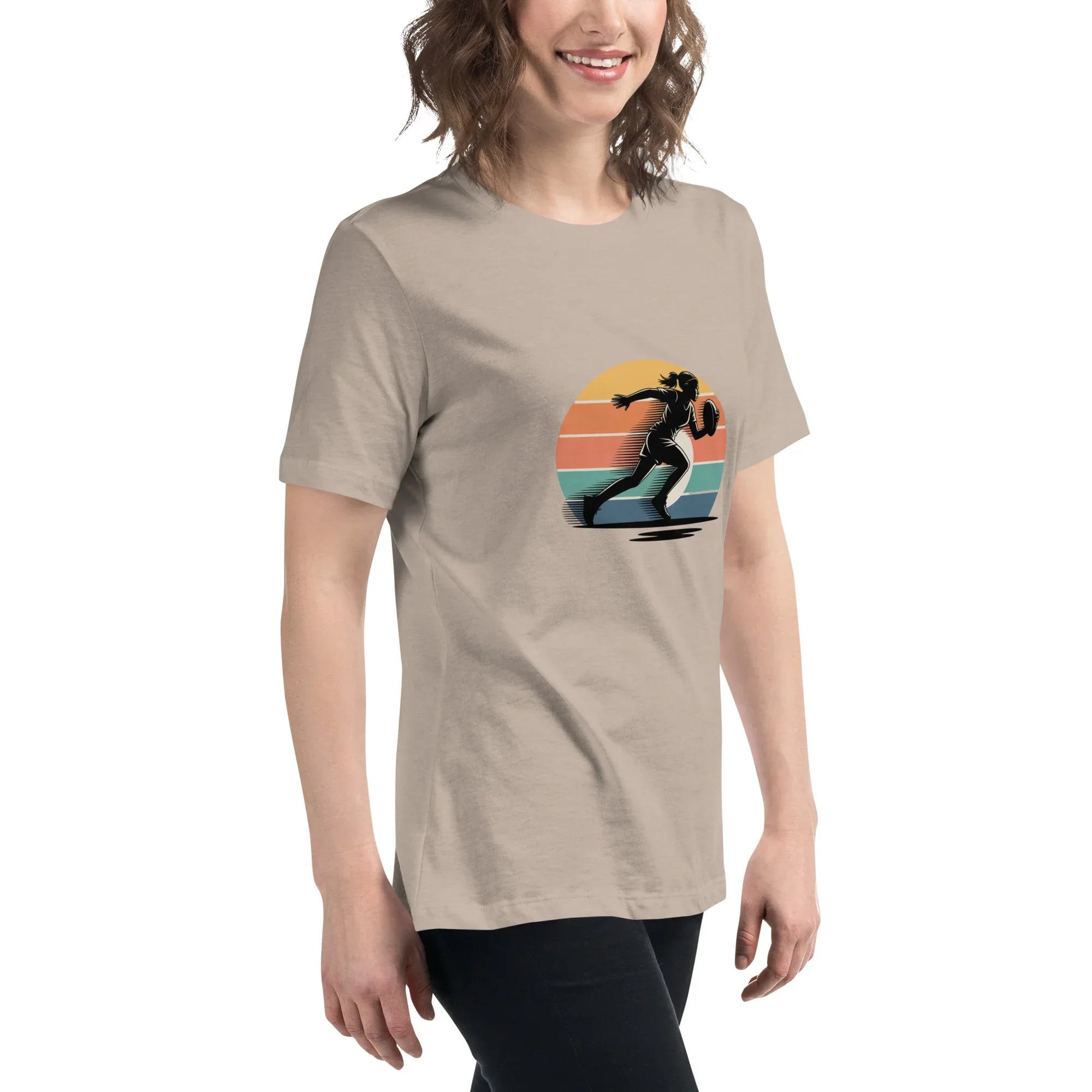 Women's Rugby Runner Tee – Sunset Speed Art - RaZits