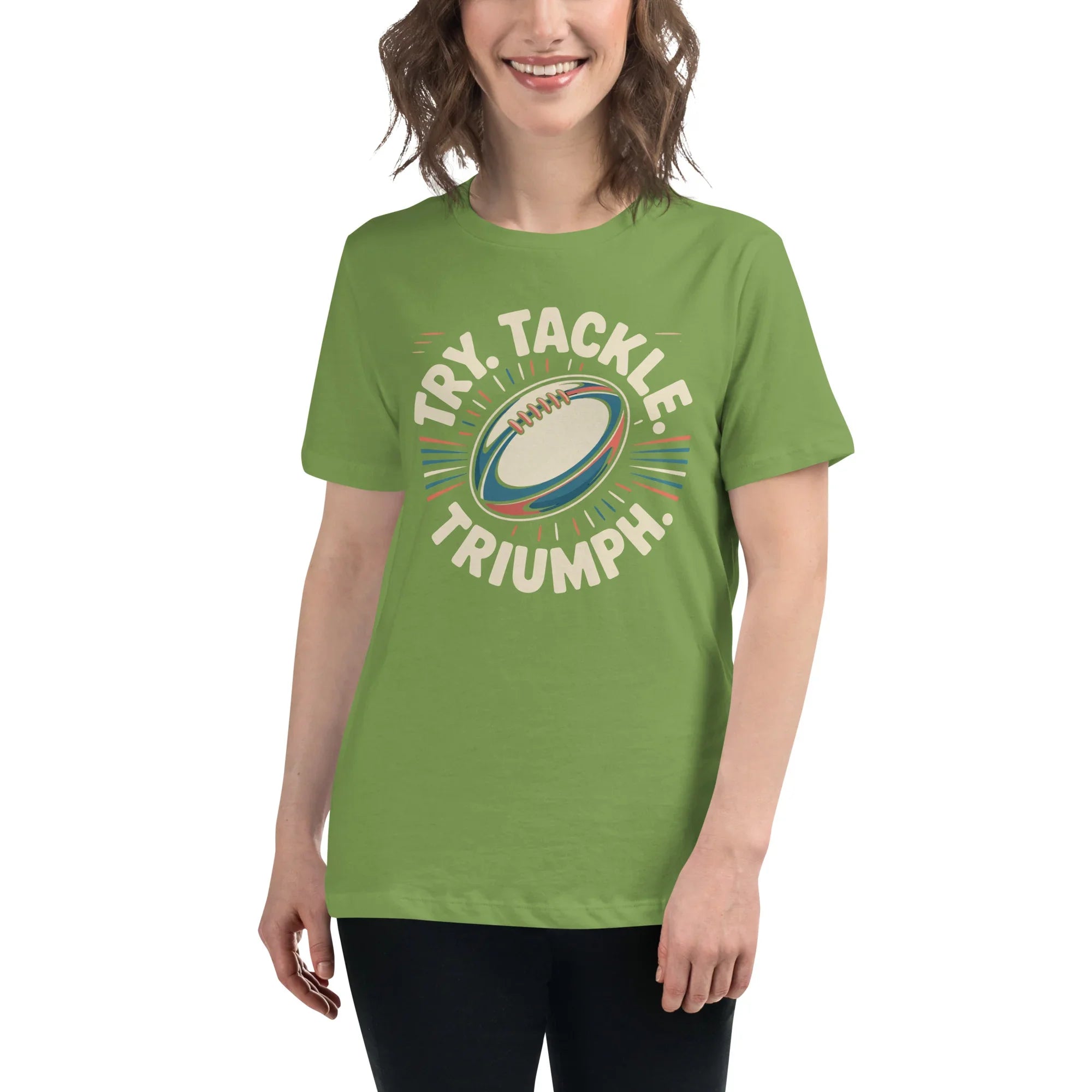 Try Tackle Triumph Tee – Motivational Rugby Graphic - RaZits