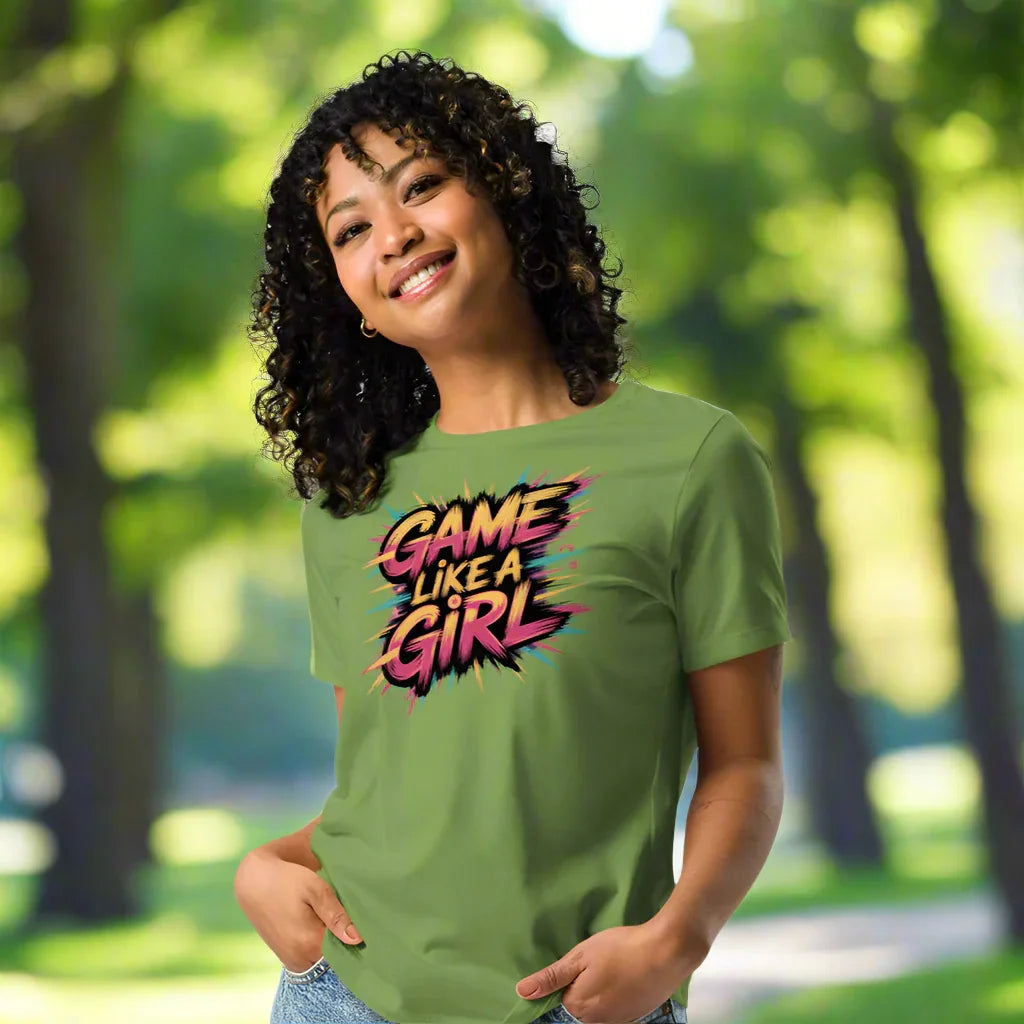 Game Like a Girl Shirt – Bold Neon Gamer Tee - RaZits
