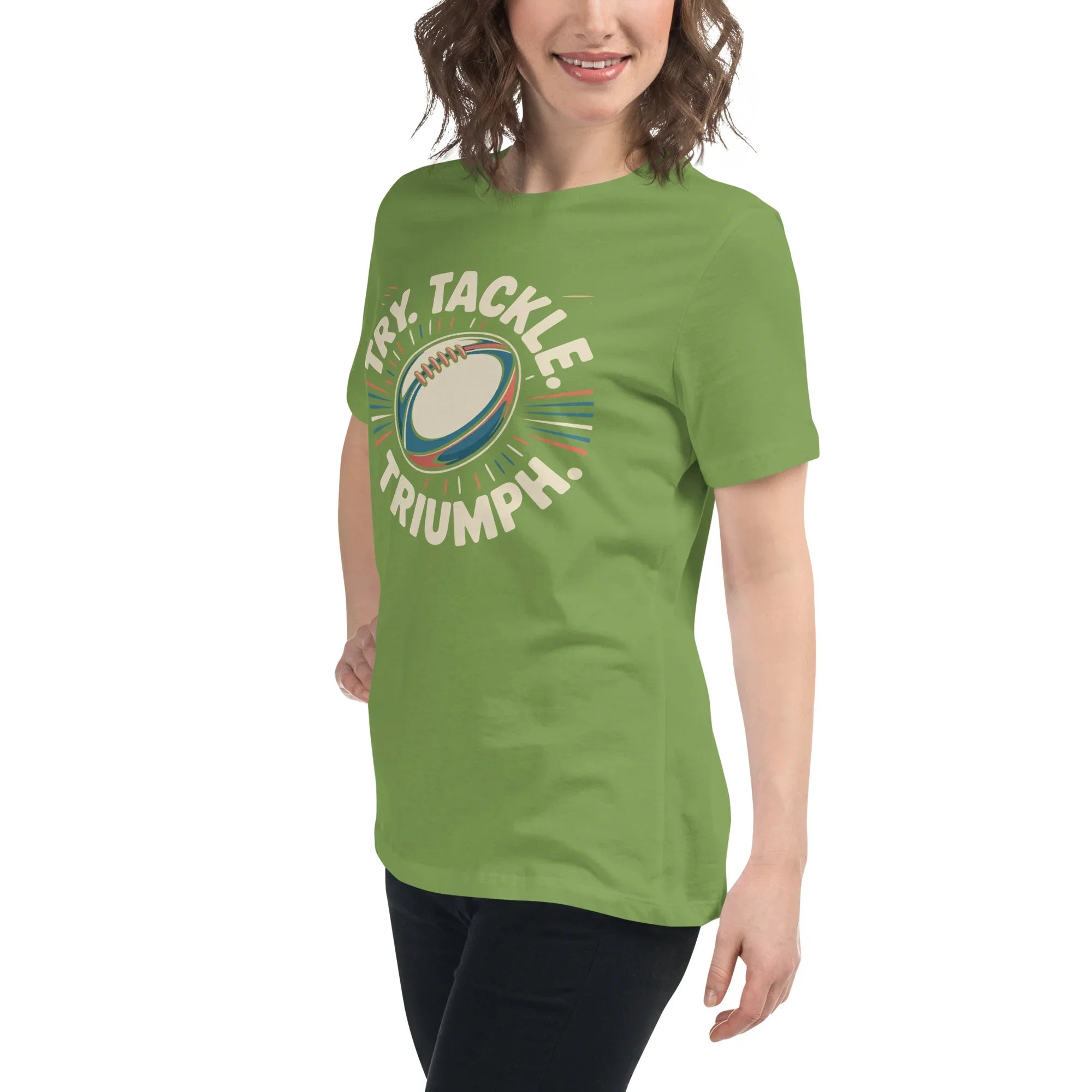 Try Tackle Triumph Tee – Motivational Rugby Graphic - RaZits