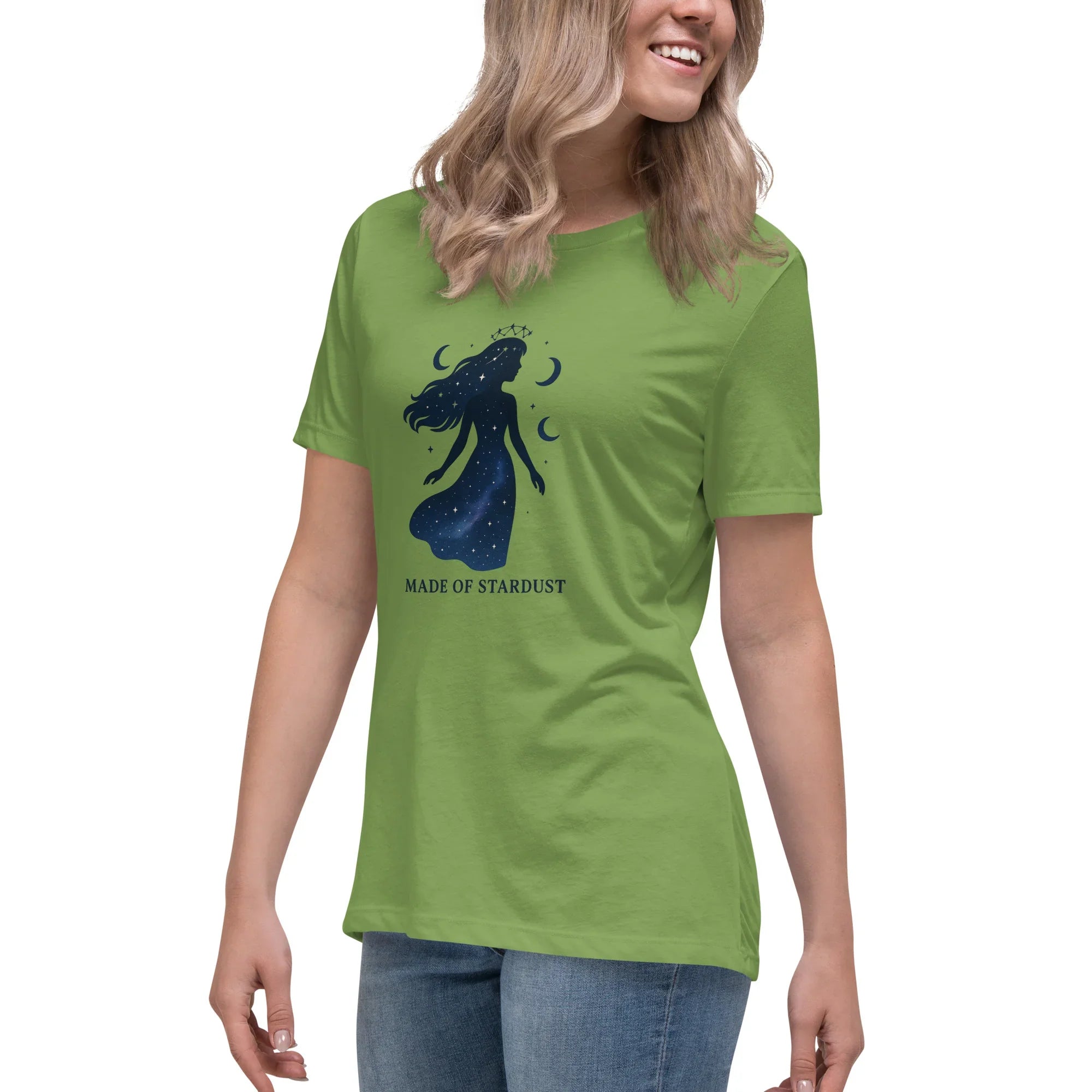 Made of Stardust T-Shirt – Cosmic Goddess Silhouette - RaZits