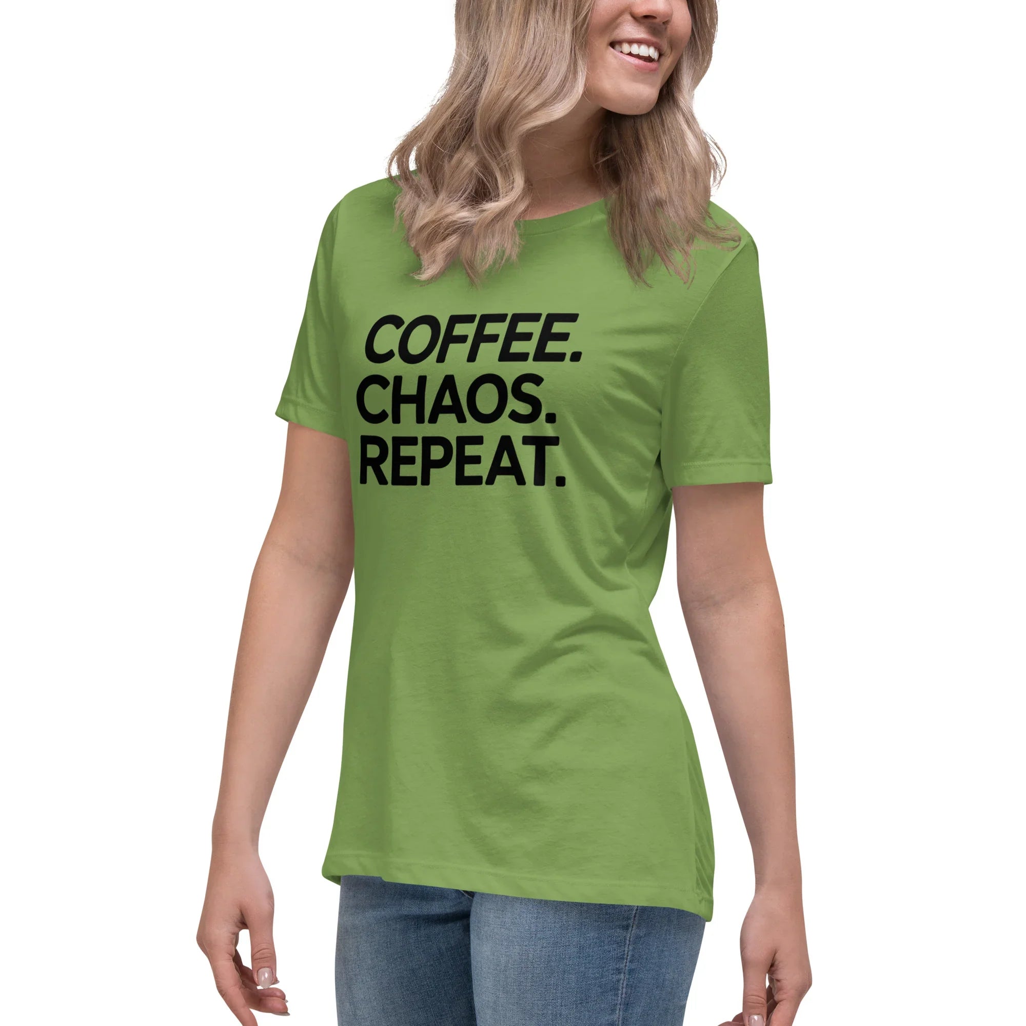 Coffee Chaos Repeat Tee – Bold Black Statement - RaZits