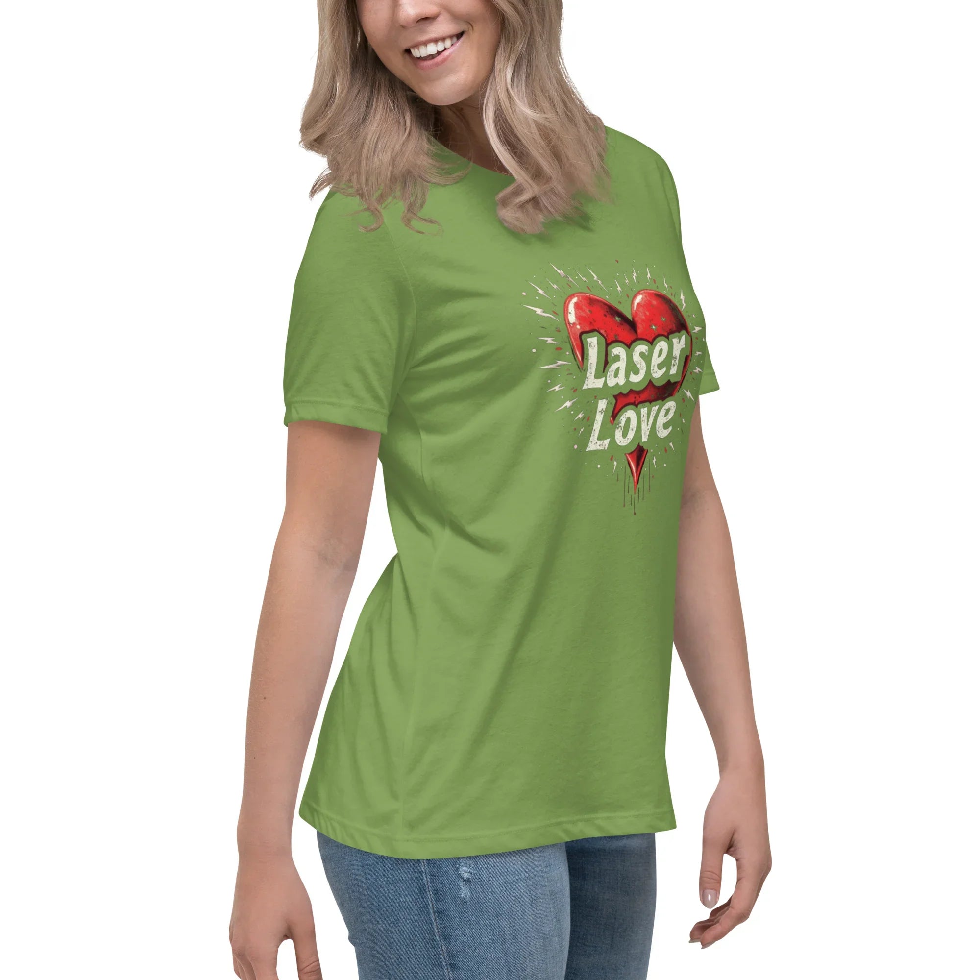 Laser Love Tee – Neon Pink Digital Art Shirt - RaZits