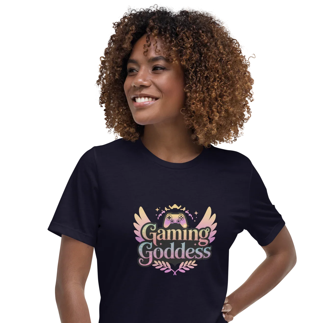 Gaming Goddess Tee – Winged Gamer Girl Shirt - RaZits
