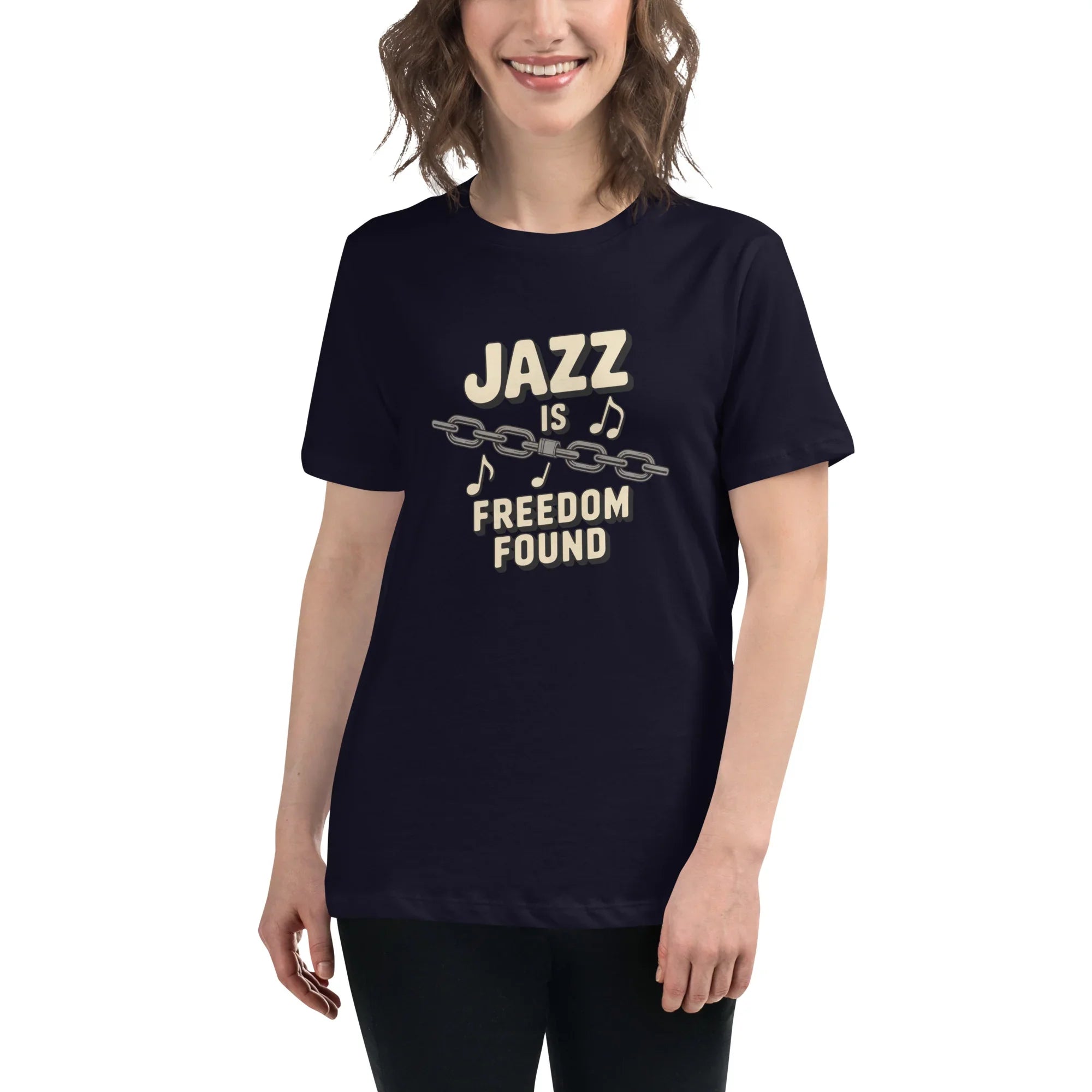 Jazz Is Freedom Found – Relaxed Fit Cotton Tee - RaZits