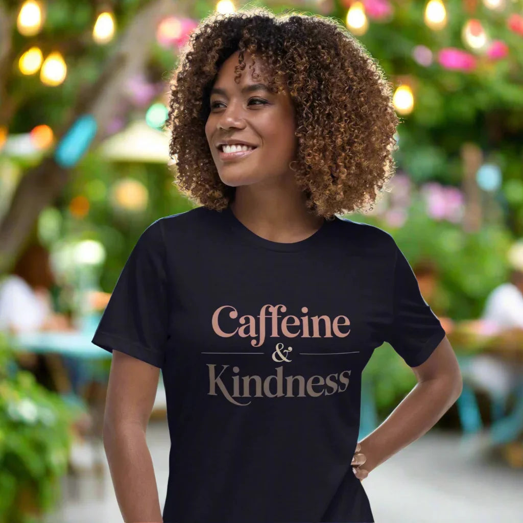 Caffeine & Kindness Minimalist Tee - RaZits