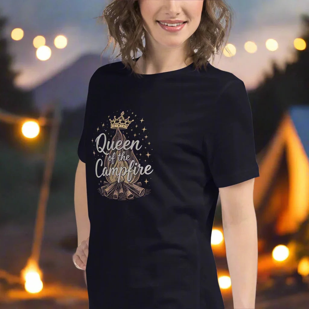 Queen of the Campfire Tee – Outdoor Art Shirt - RaZits
