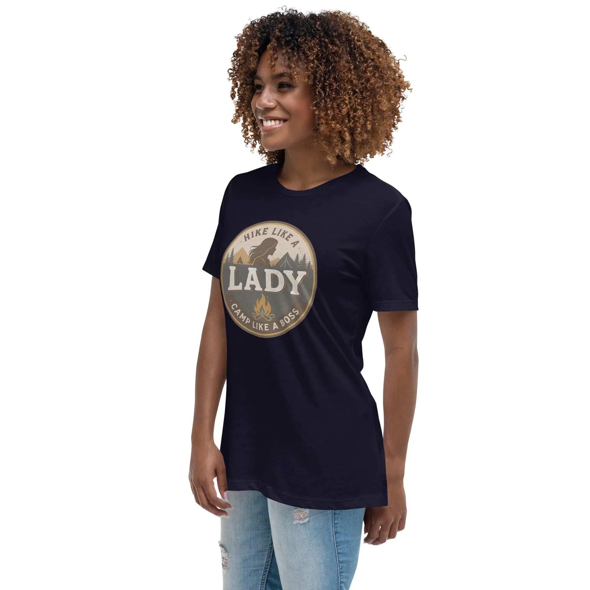 Camp Like a Boss Tee – Hike Like a Lady Graphic Shirt - RaZits