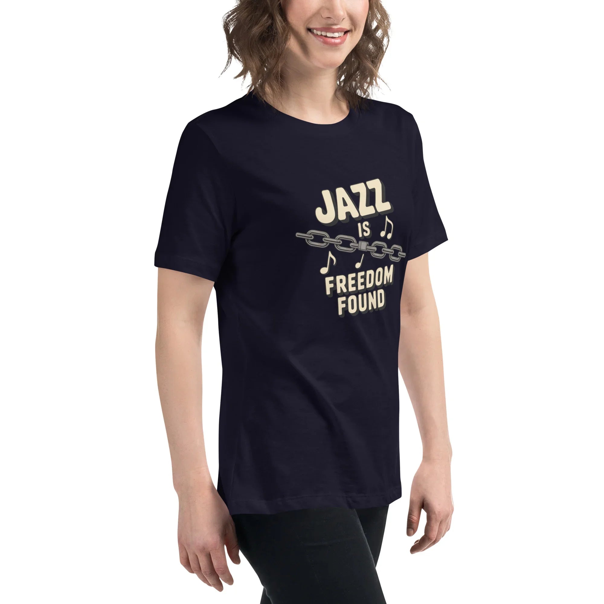 Jazz Is Freedom Found – Relaxed Fit Cotton Tee - RaZits