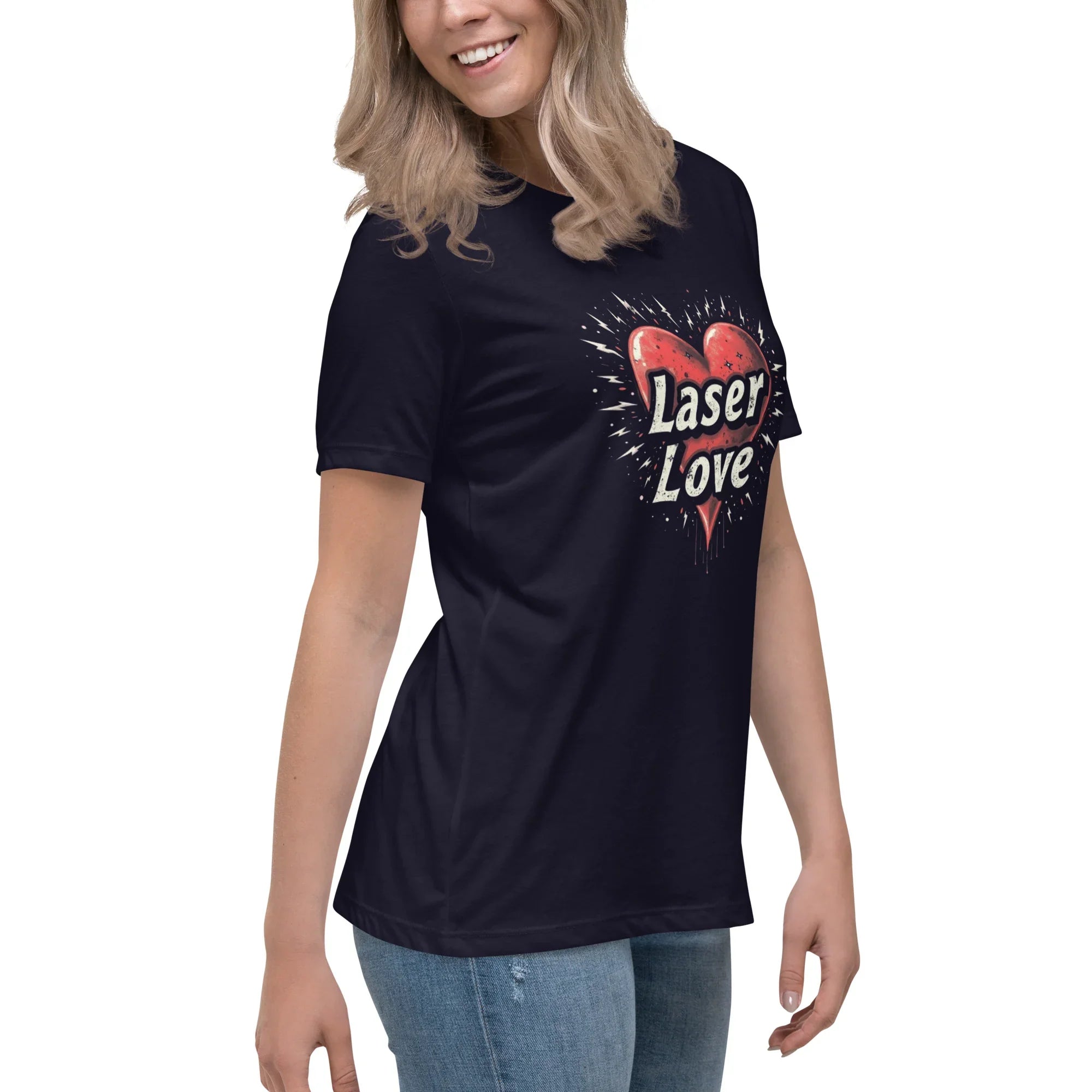 Laser Love Tee – Neon Pink Digital Art Shirt - RaZits