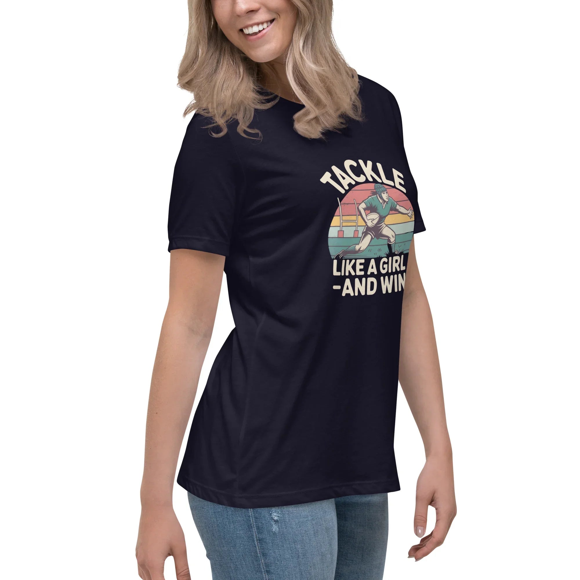 Tackle Like a Girl Tee – Win Bold Rugby Style - RaZits