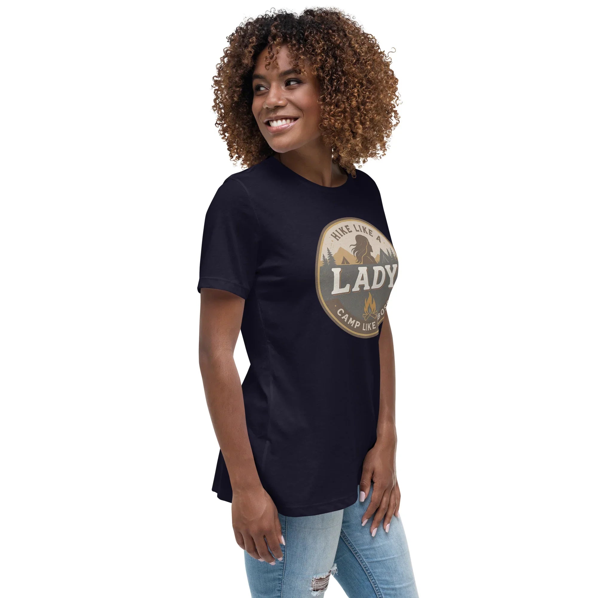 Camp Like a Boss Tee – Hike Like a Lady Graphic Shirt - RaZits