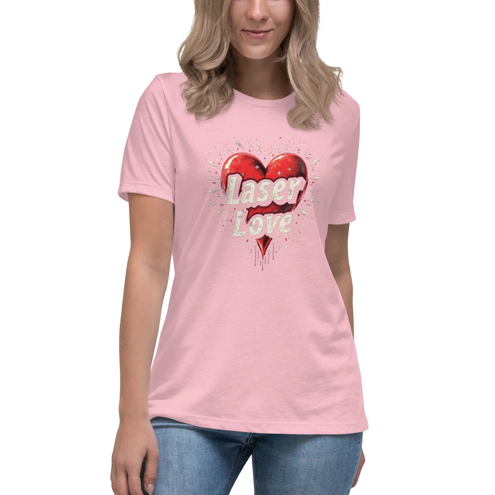 Laser Love Tee – Neon Pink Digital Art Shirt - RaZits