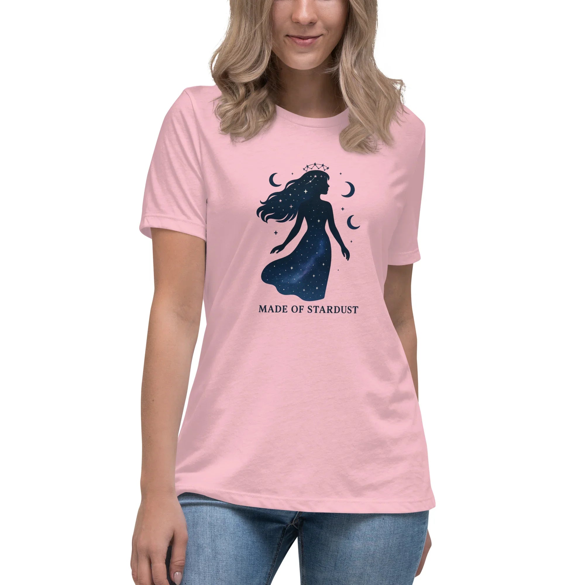 Made of Stardust T-Shirt – Cosmic Goddess Silhouette - RaZits