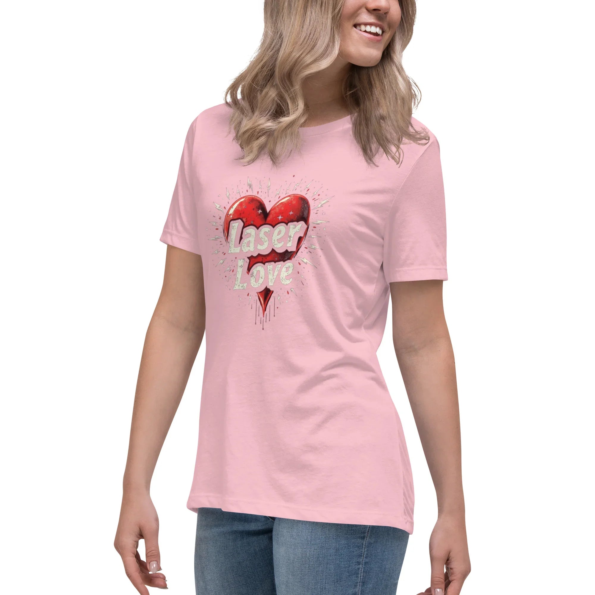 Laser Love Tee – Neon Pink Digital Art Shirt - RaZits