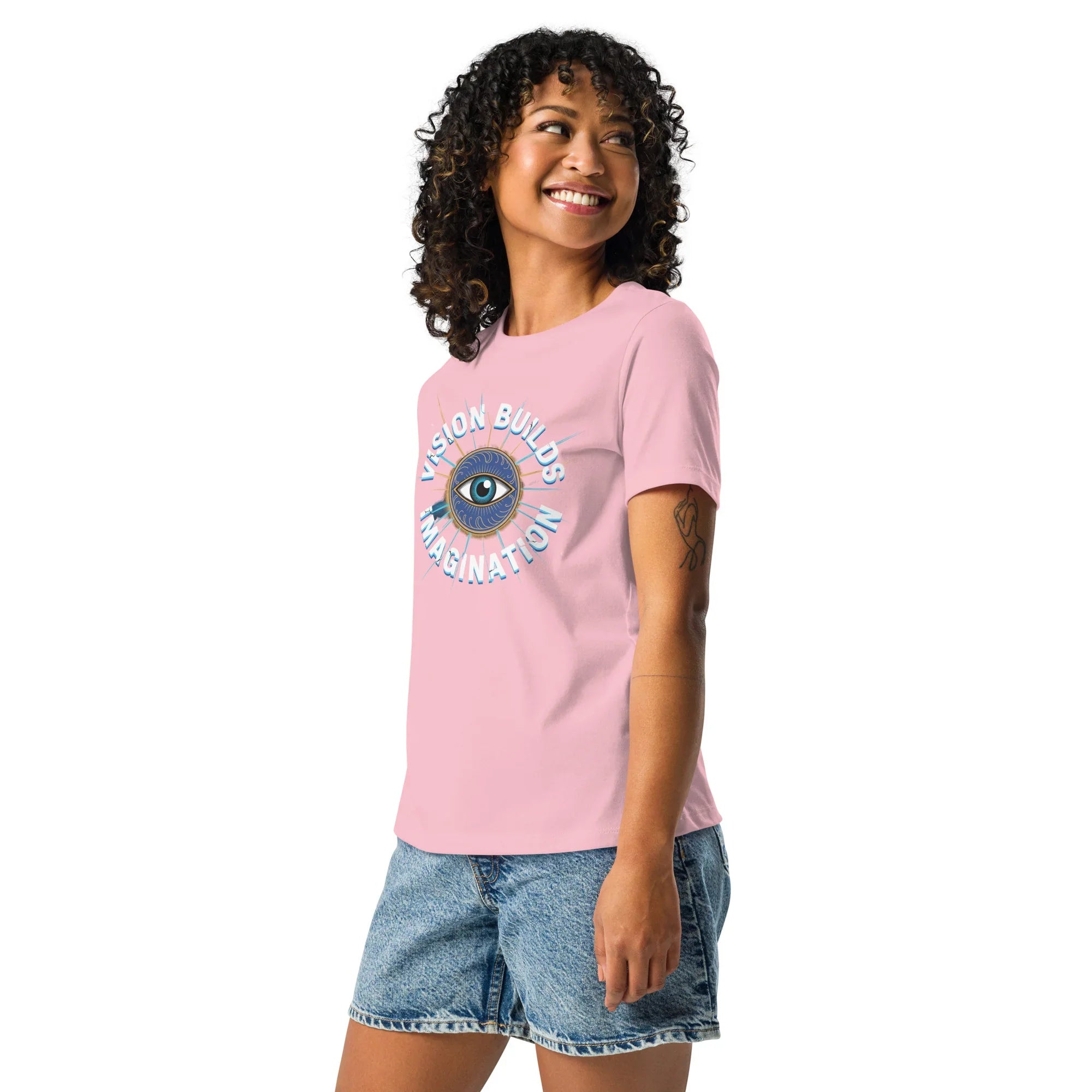 Vision Builds Imagination Shirt – Cosmic Eye Adventure Graphic Tee - RaZits