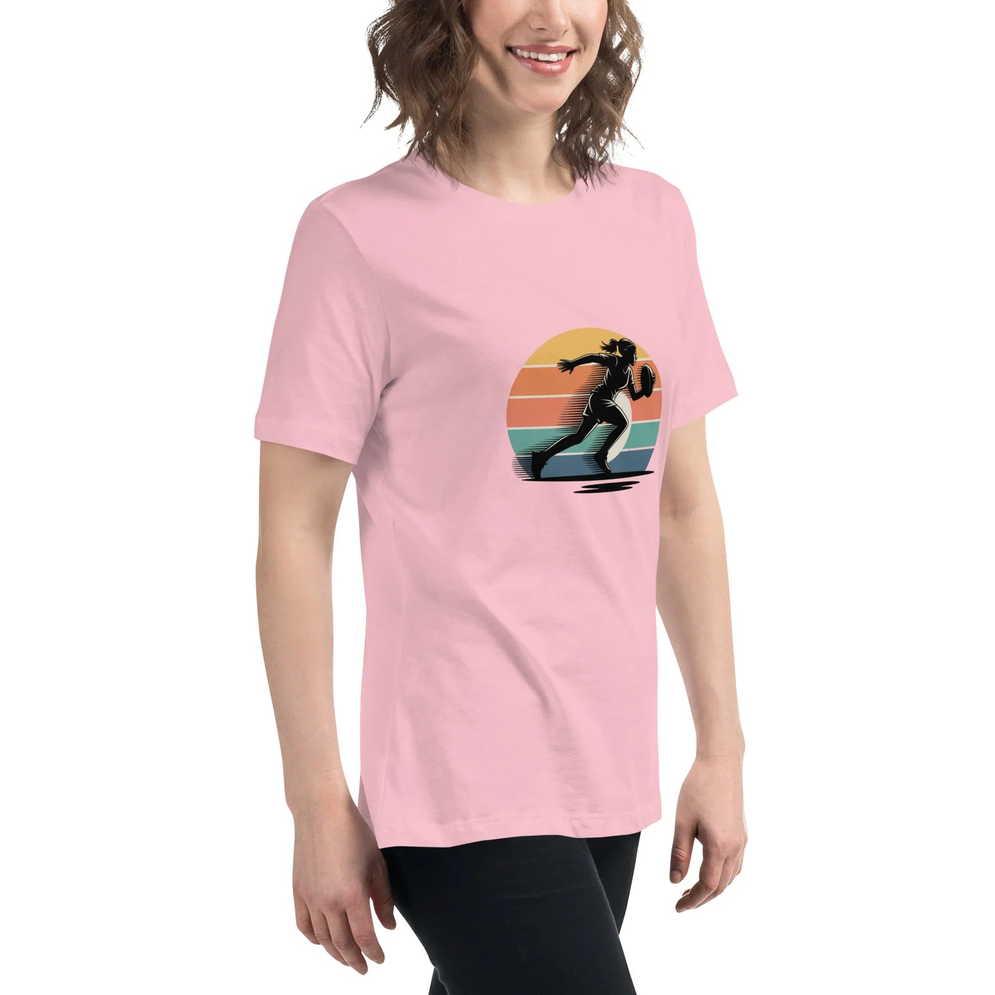 Women's Rugby Runner Tee – Sunset Speed Art - RaZits