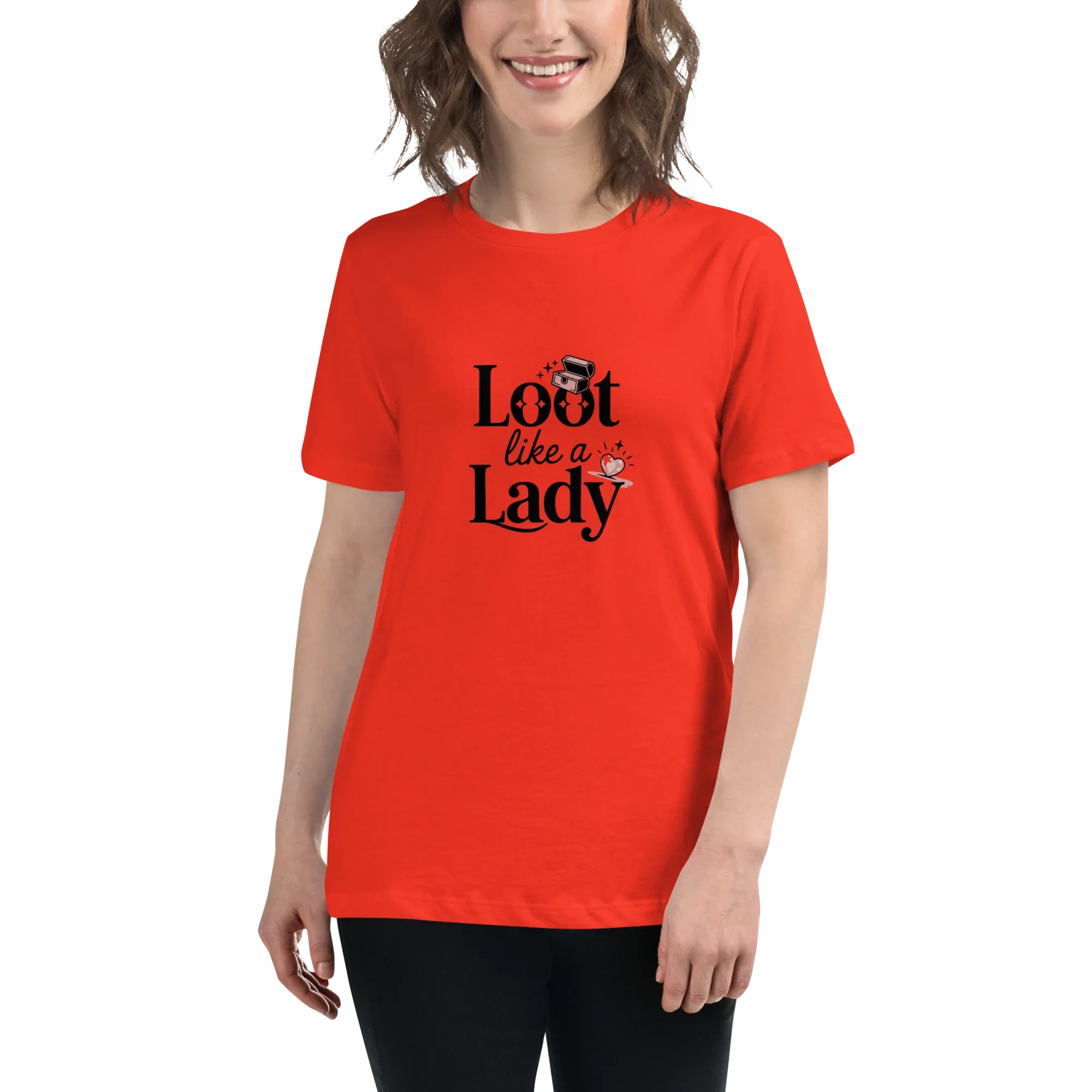 Loot Like a Lady Shirt – Red Gamer Girl Tee - RaZits