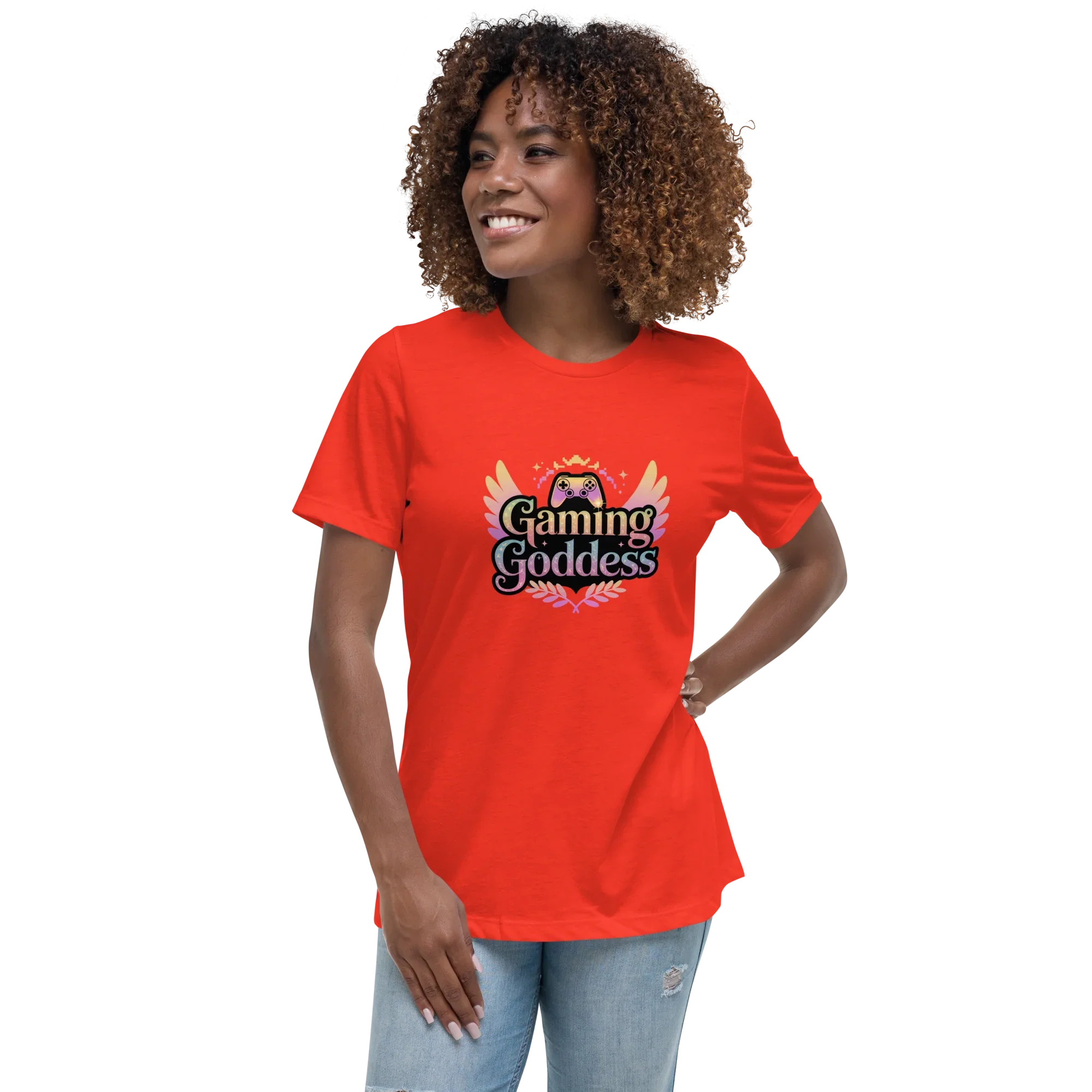 Gaming Goddess Tee – Winged Gamer Girl Shirt - RaZits