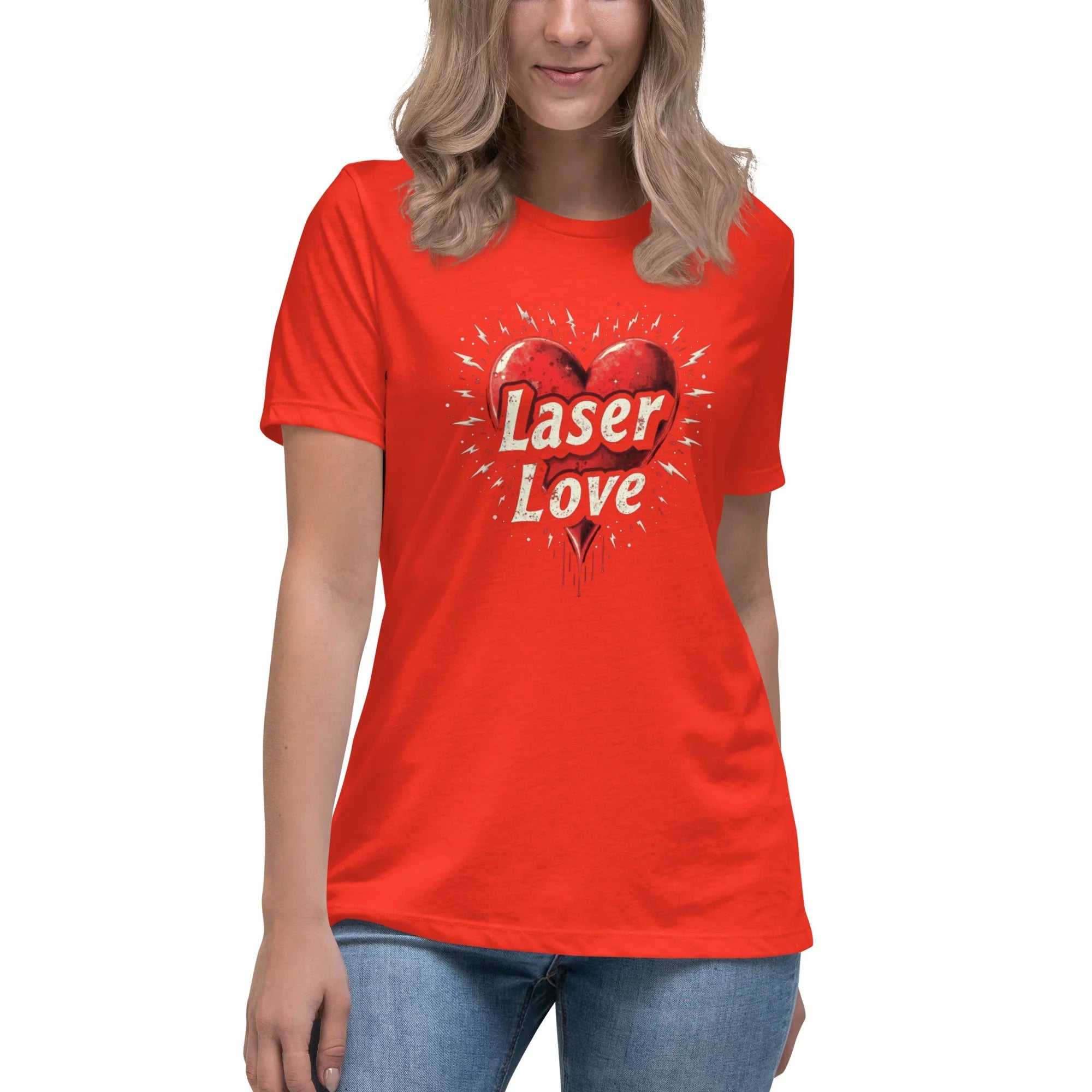 Laser Love Tee – Neon Pink Digital Art Shirt - RaZits