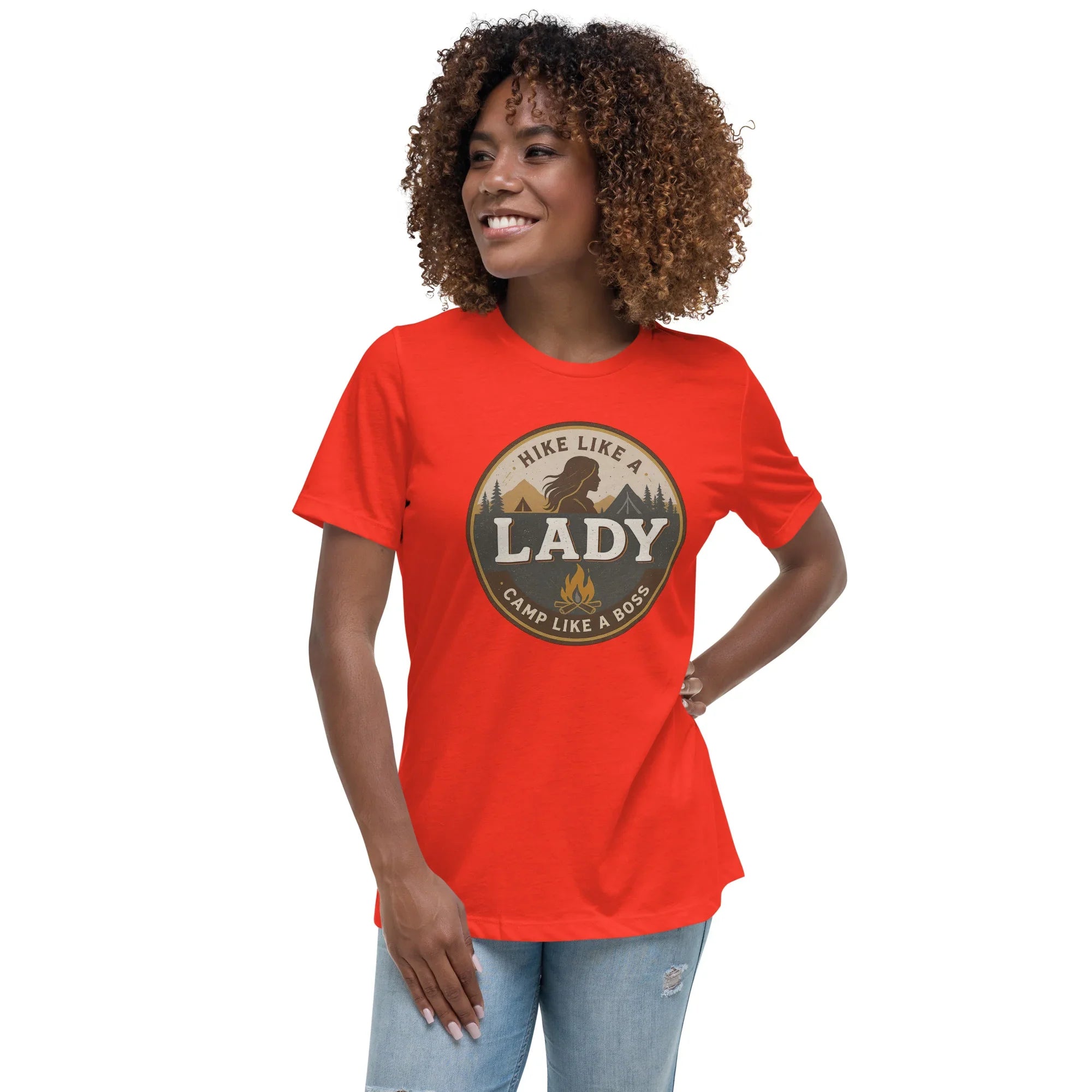 Camp Like a Boss Tee – Hike Like a Lady Graphic Shirt - RaZits