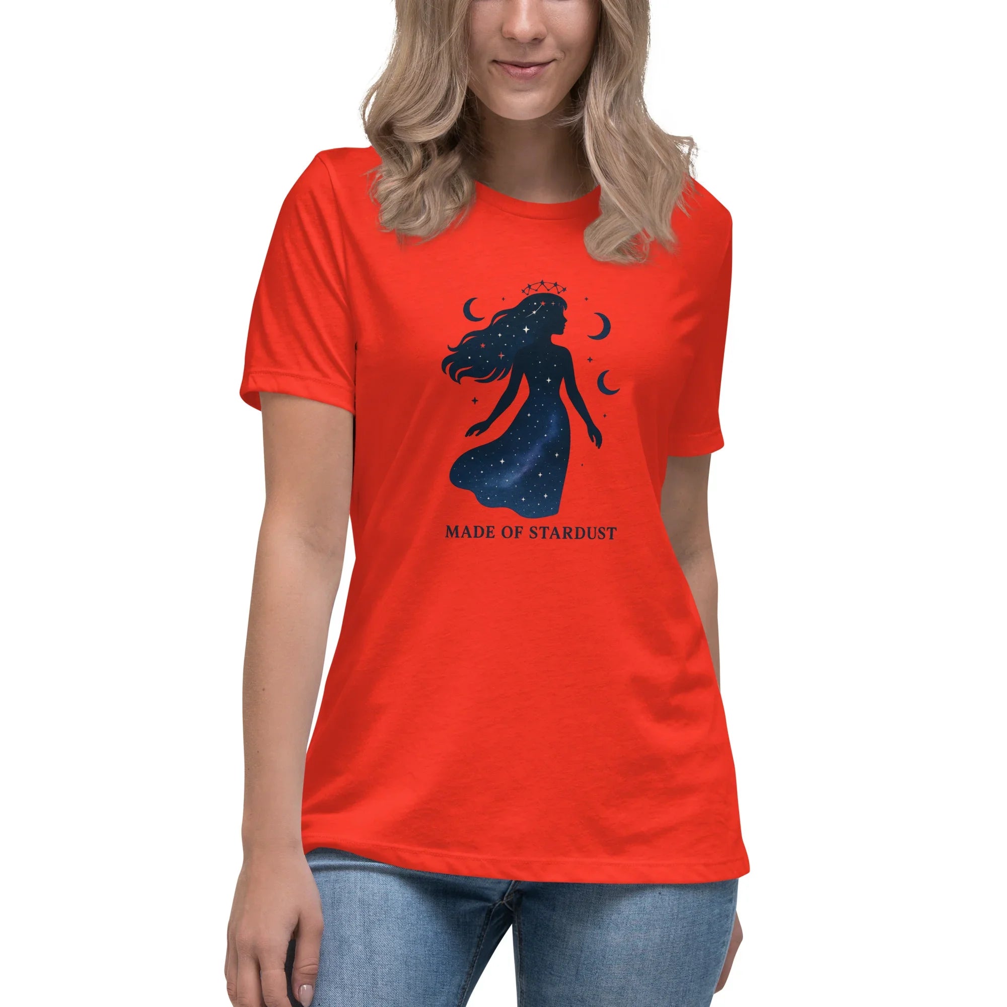 Made of Stardust T-Shirt – Cosmic Goddess Silhouette - RaZits
