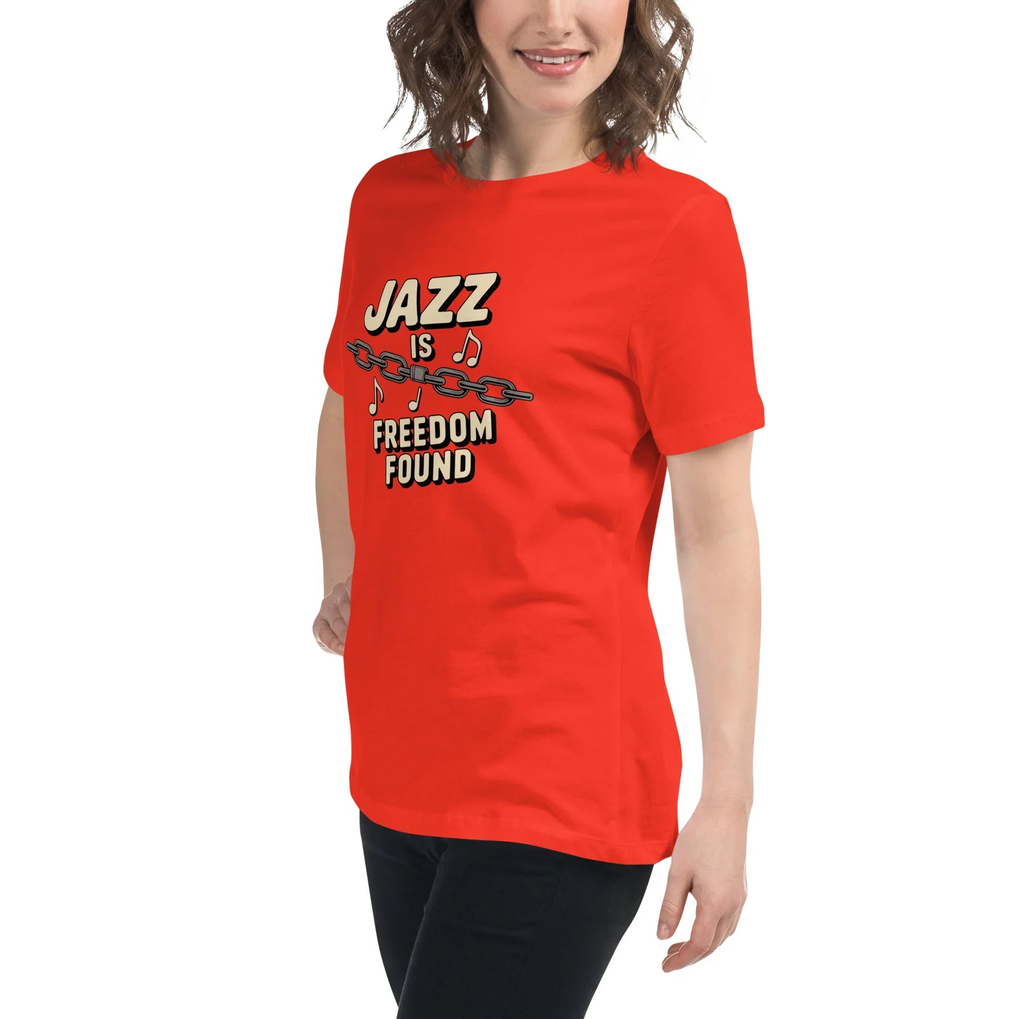 Jazz Is Freedom Found – Relaxed Fit Cotton Tee - RaZits