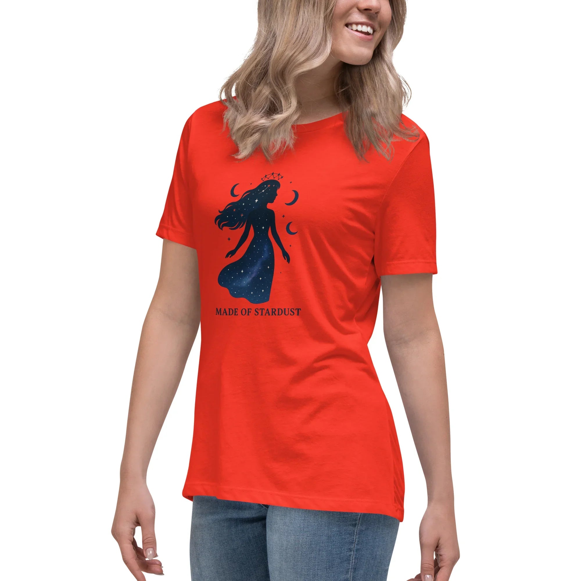 Made of Stardust T-Shirt – Cosmic Goddess Silhouette - RaZits