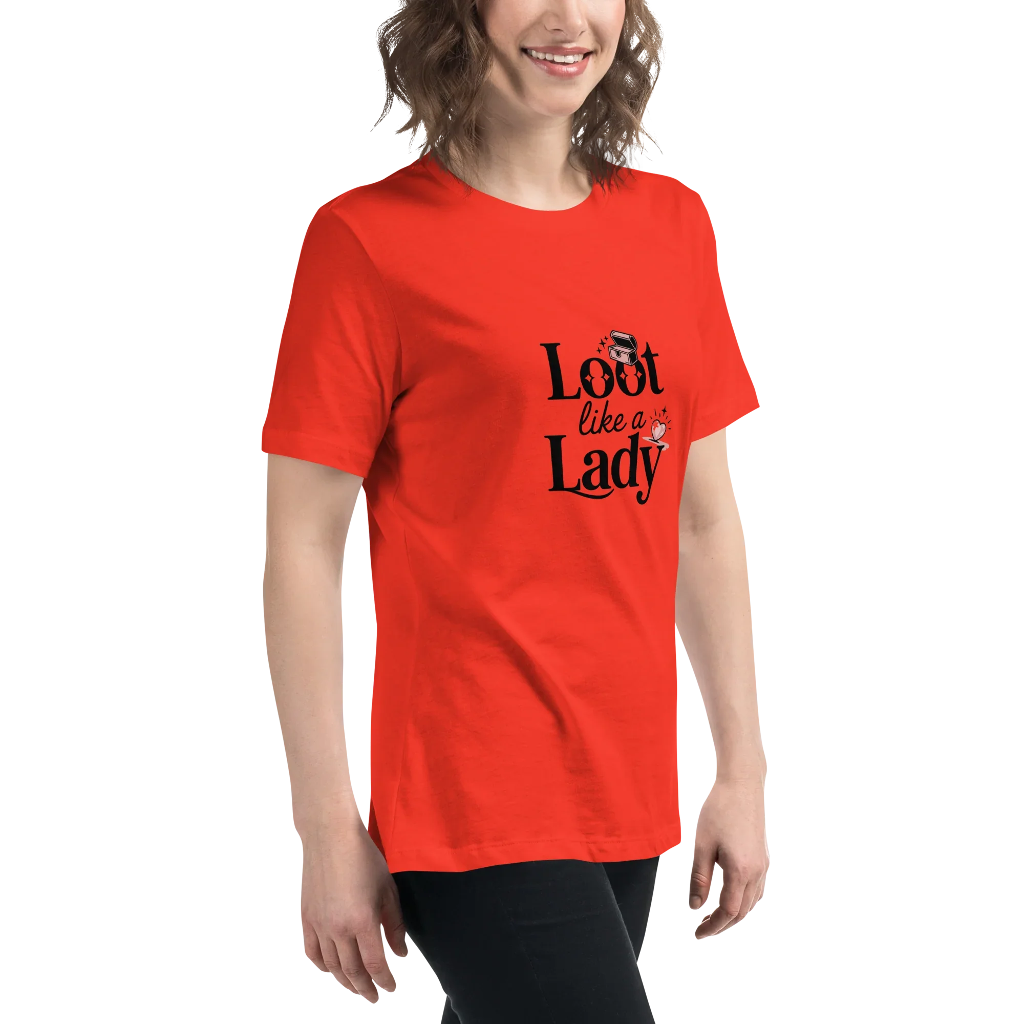 Loot Like a Lady Shirt – Red Gamer Girl Tee - RaZits