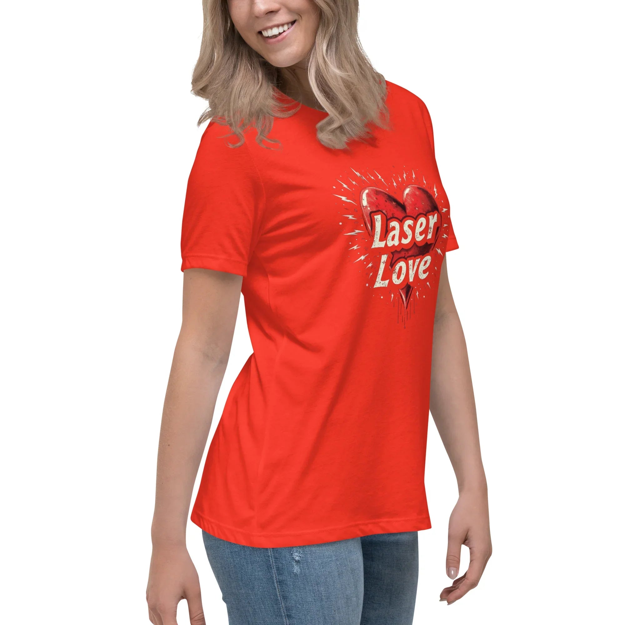 Laser Love Tee – Neon Pink Digital Art Shirt - RaZits