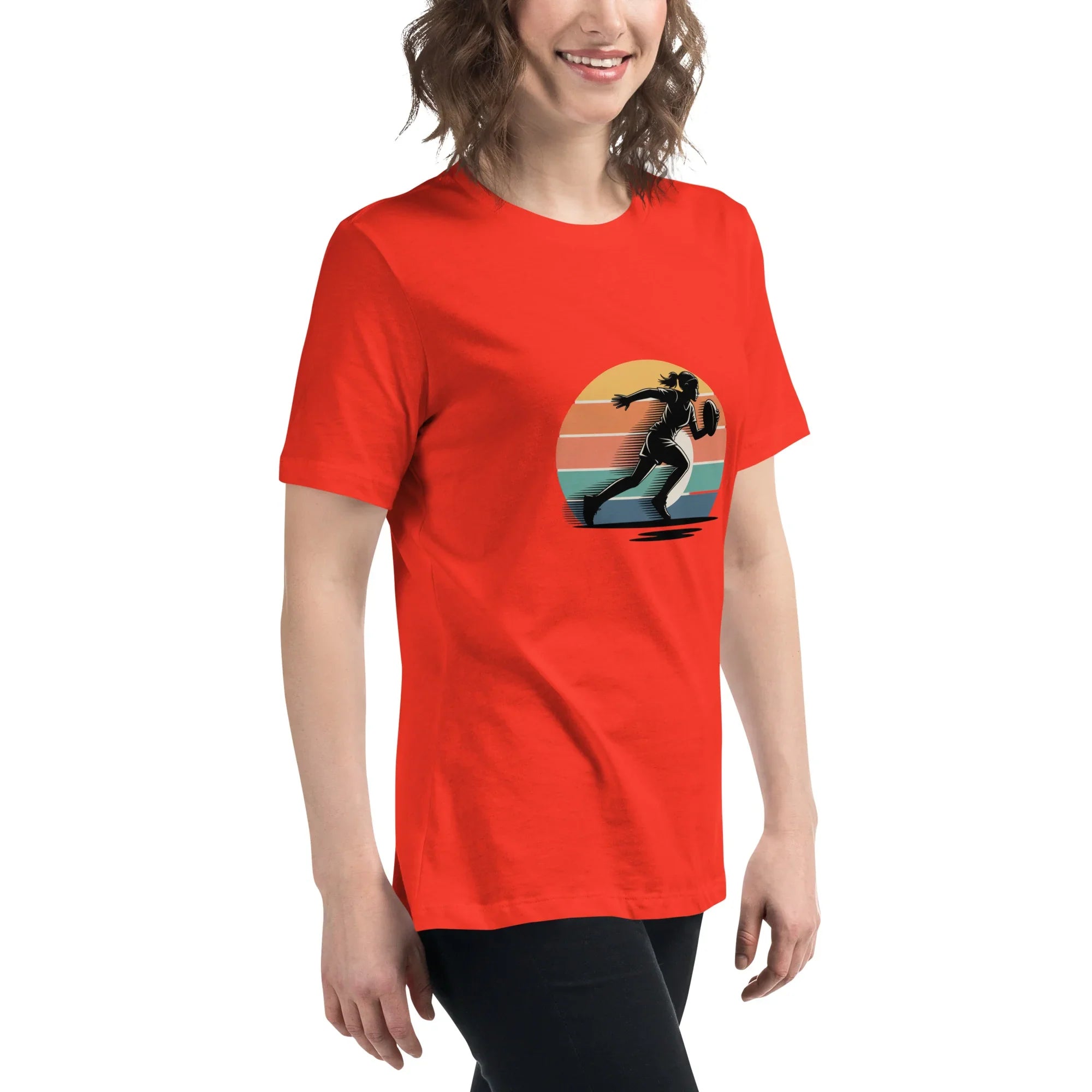 Women's Rugby Runner Tee – Sunset Speed Art - RaZits