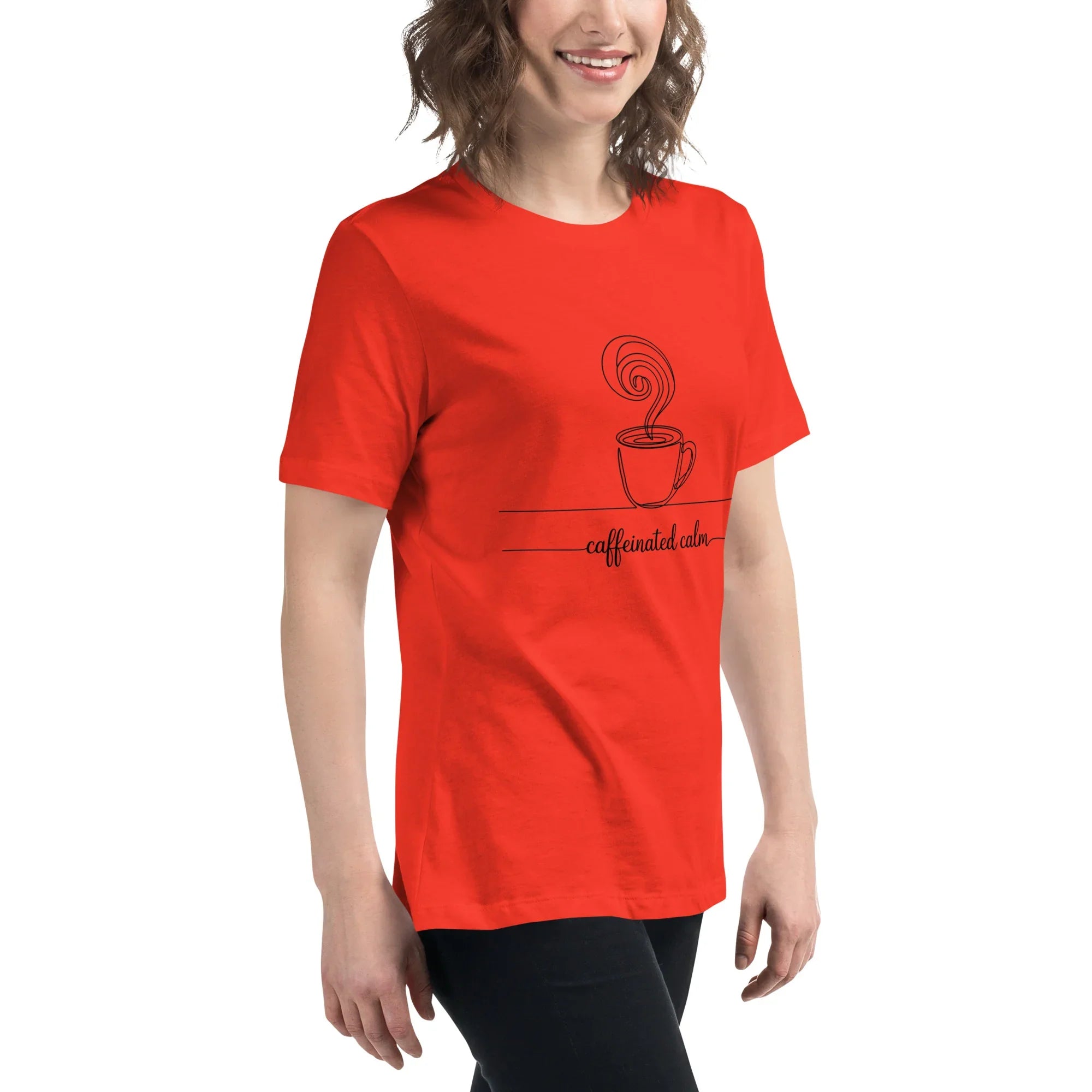 Caffeinated Calm Tee – Minimalist Coffee Line Art - RaZits