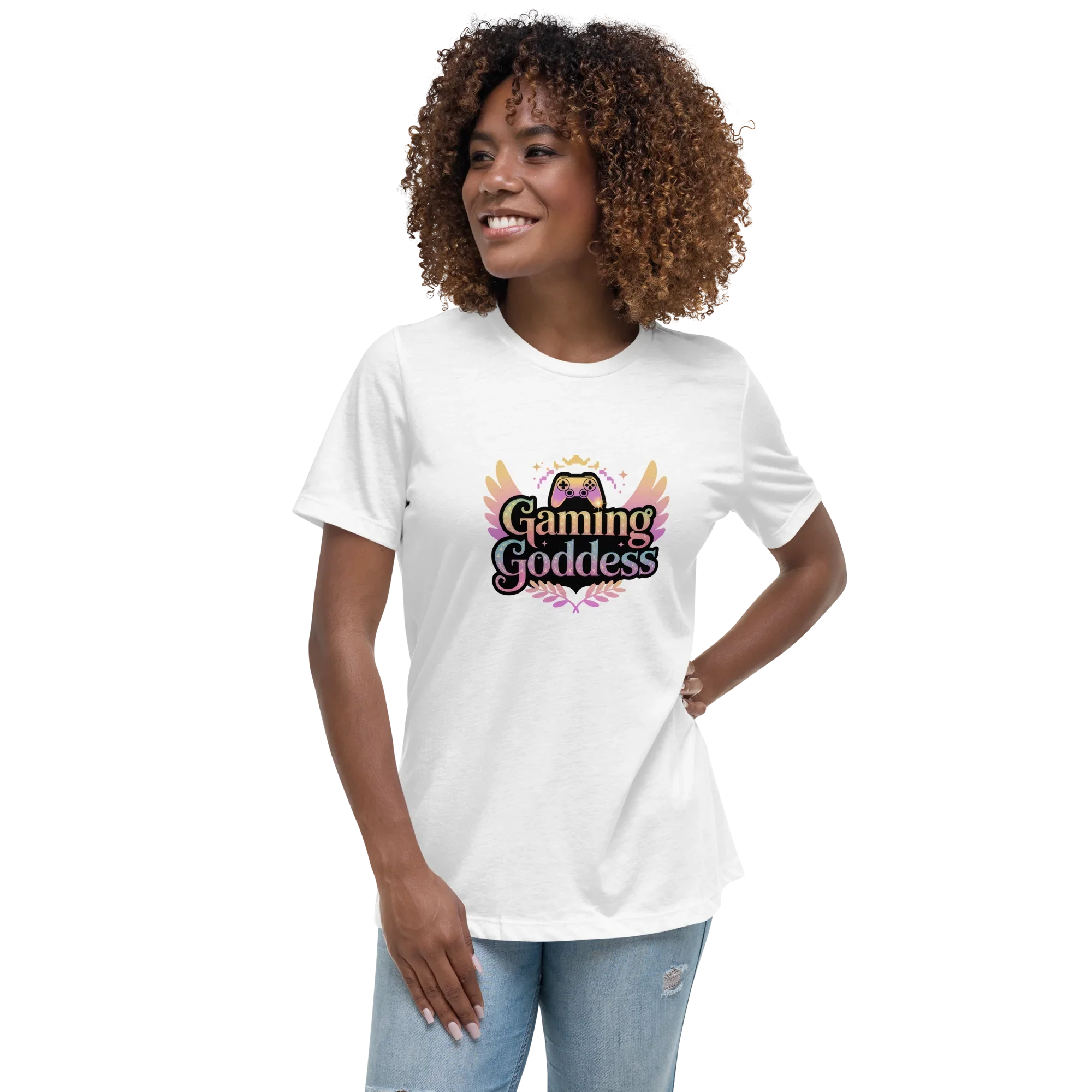 Gaming Goddess Tee – Winged Gamer Girl Shirt - RaZits