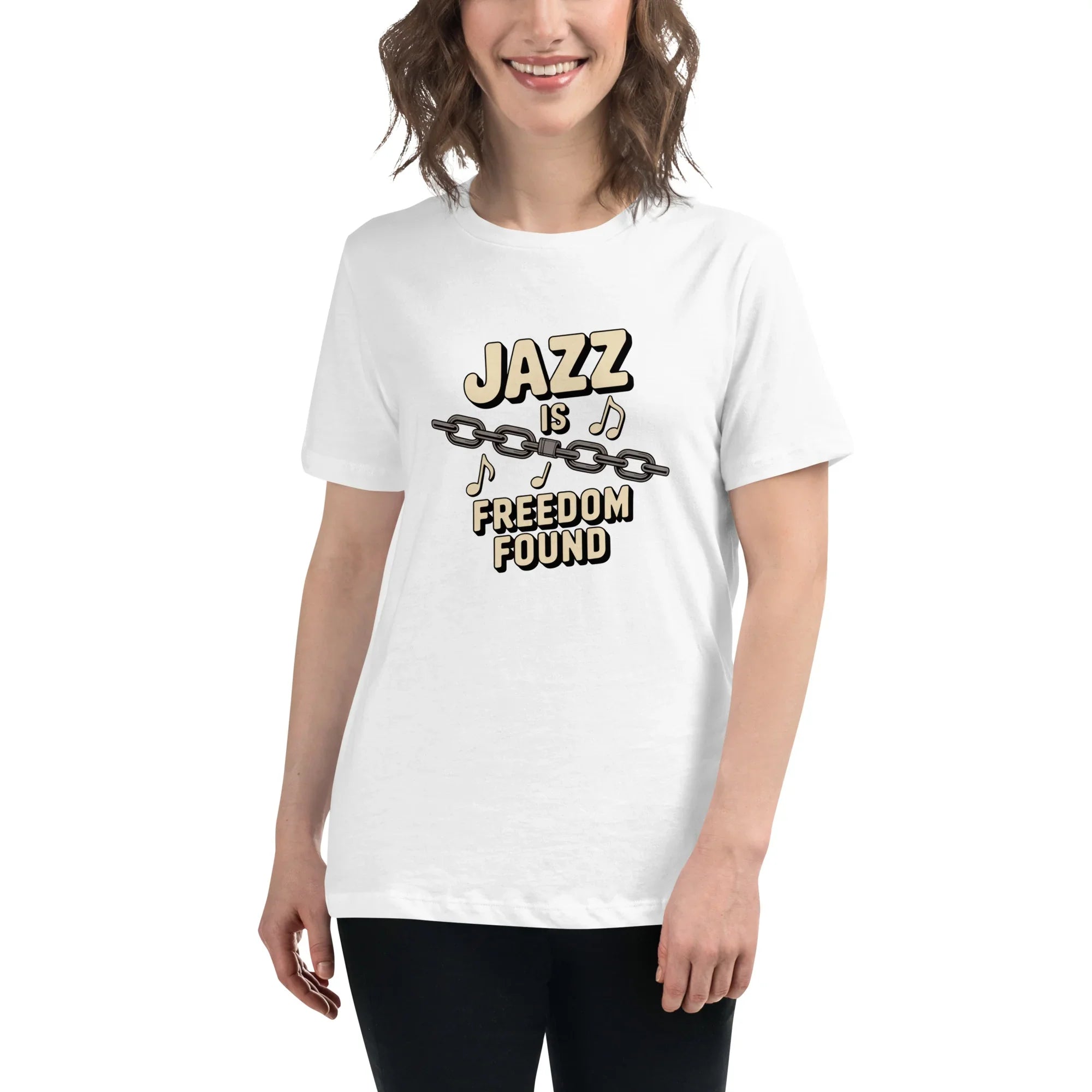 Jazz Is Freedom Found – Relaxed Fit Cotton Tee - RaZits
