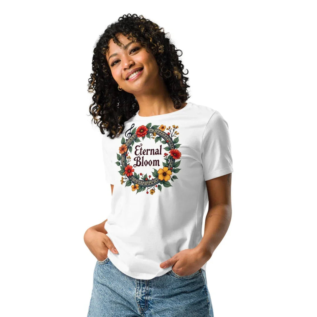 Eternal Bloom Tee – Digital Floral Glow Shirt - RaZits