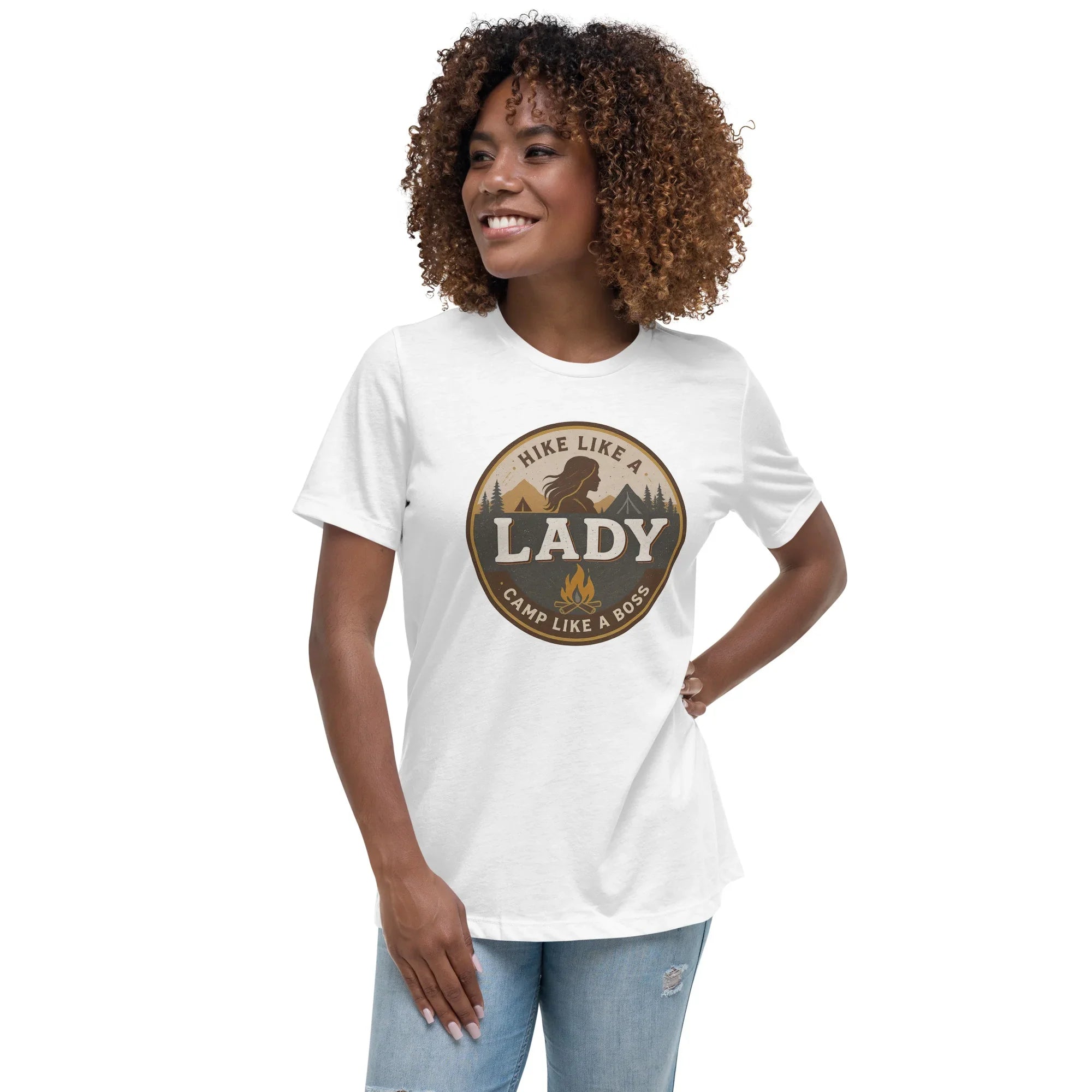 Camp Like a Boss Tee – Hike Like a Lady Graphic Shirt - RaZits