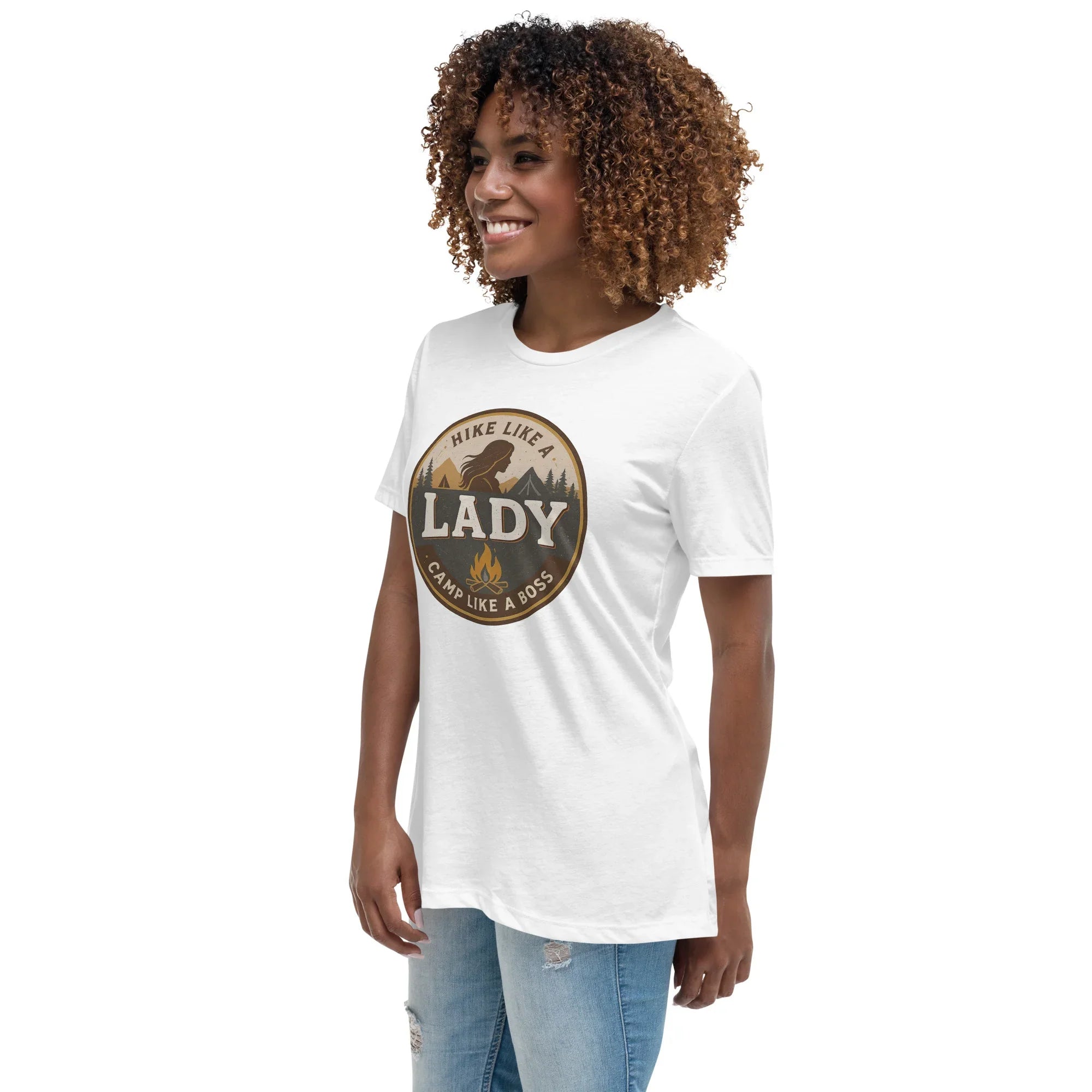 Camp Like a Boss Tee – Hike Like a Lady Graphic Shirt - RaZits