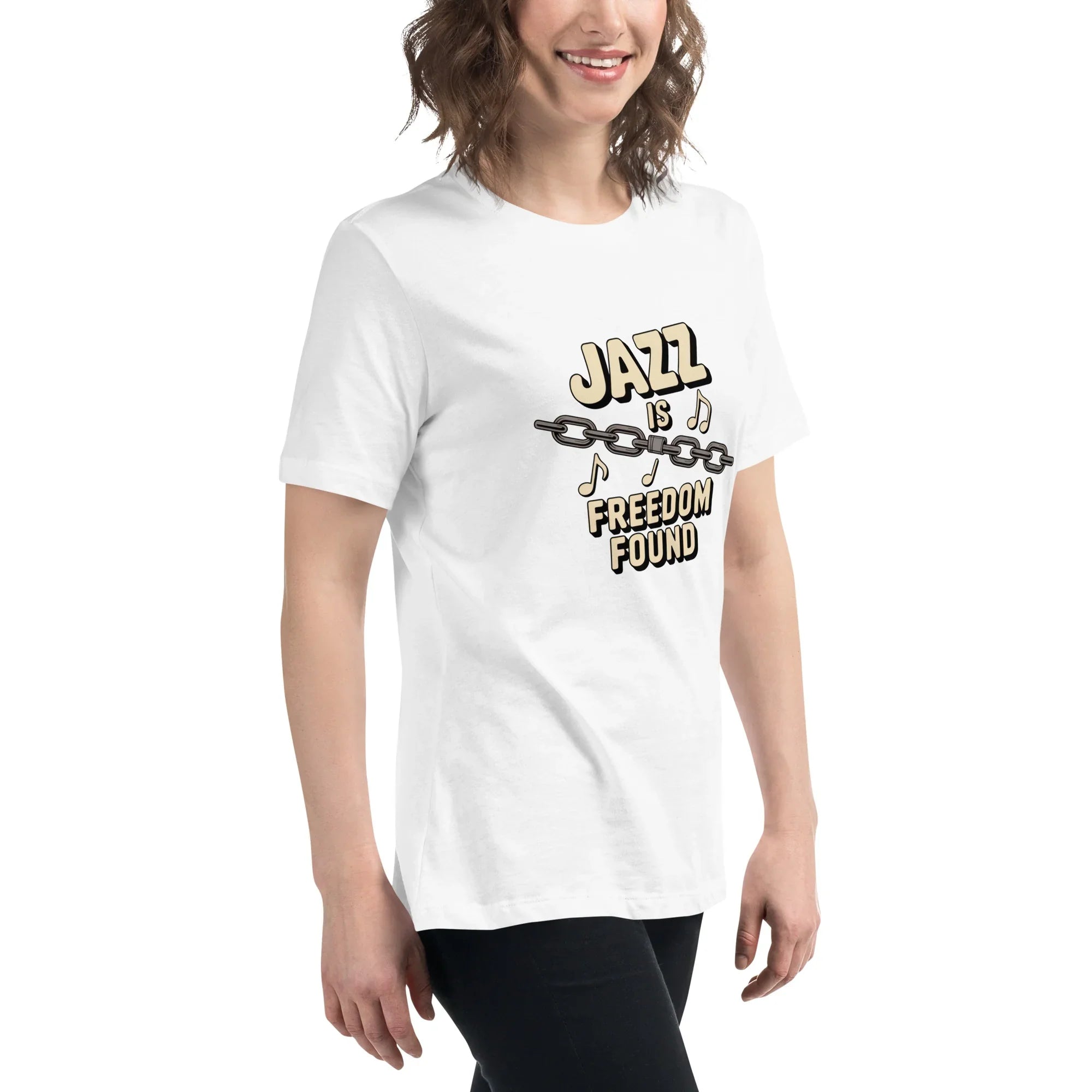Jazz Is Freedom Found – Relaxed Fit Cotton Tee - RaZits